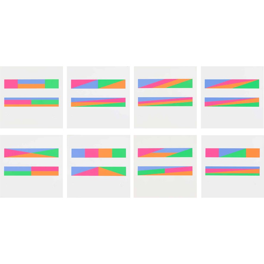 8 sheets from: 8 (2 4/4) = 8 by Max Bill, 1974