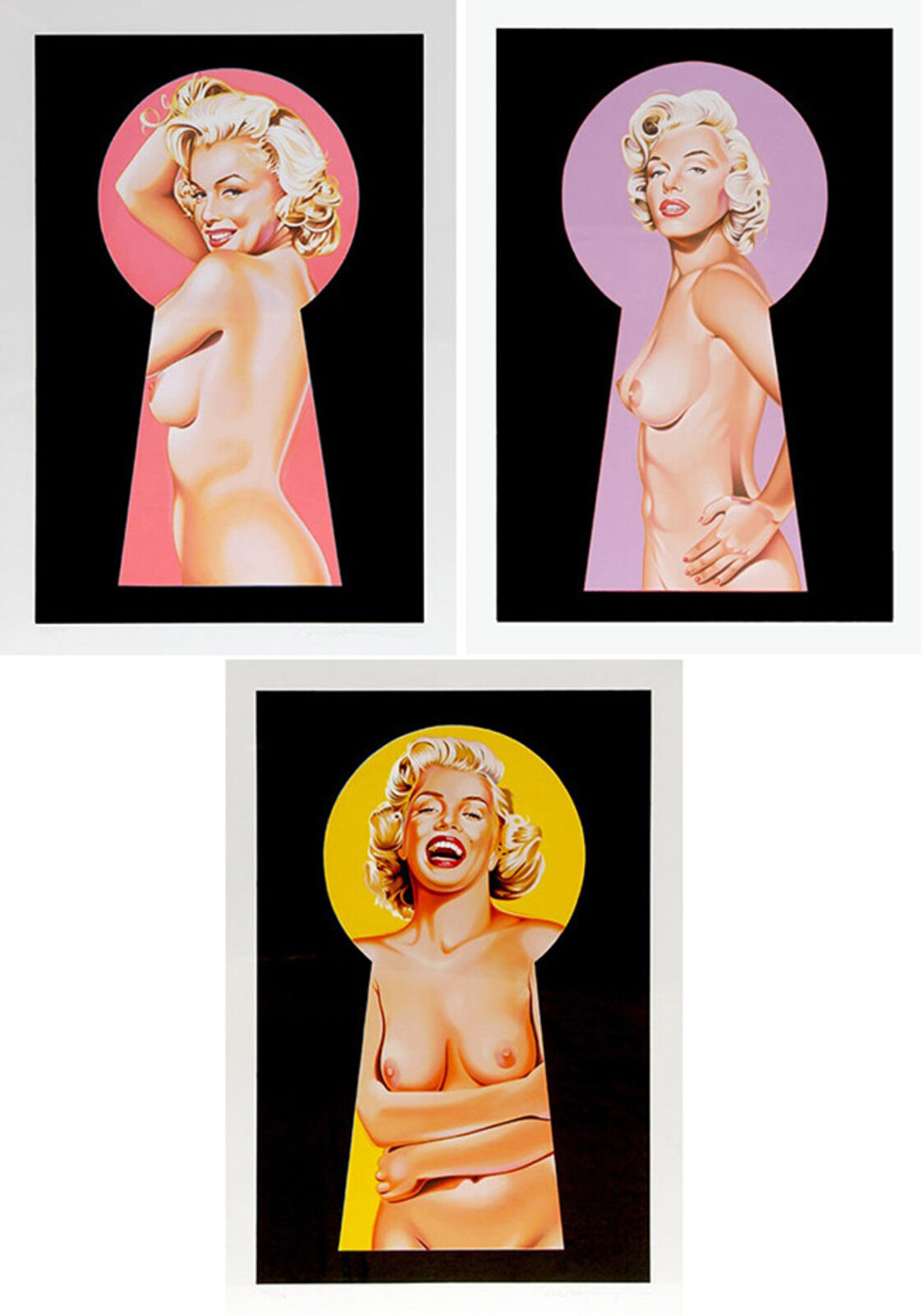 PEEK A BOO MARILYN TRIPTYCH by Mel Ramos, 2002