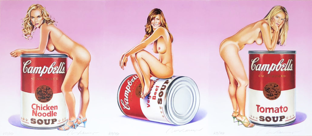 Campbell’s Soup Girls (Set of 3) by Mel Ramos, 2016