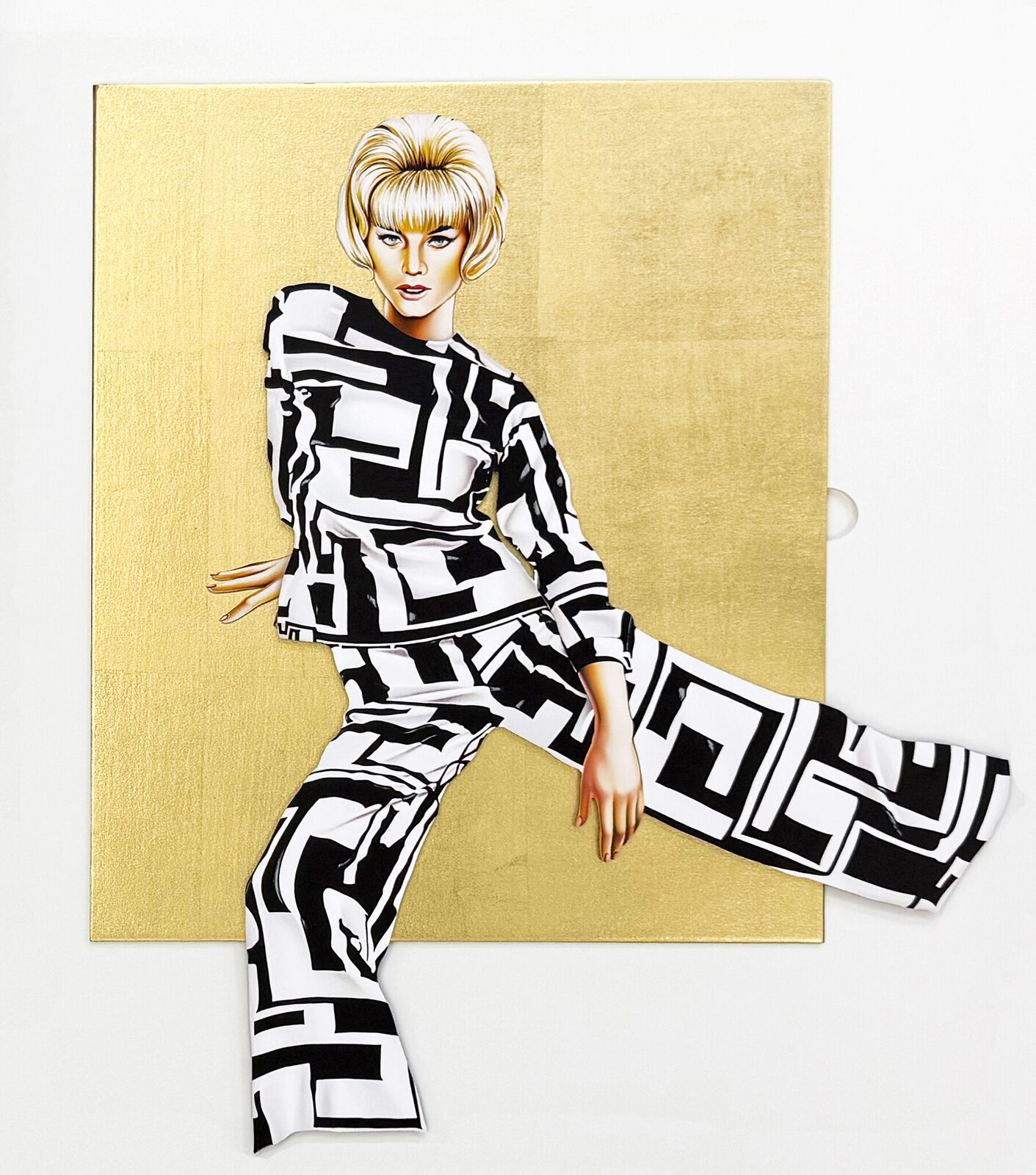 Artwork by Mel Ramos, Pucci Pants (Lithograph with Gold Leaf), Made of Lithograph 
