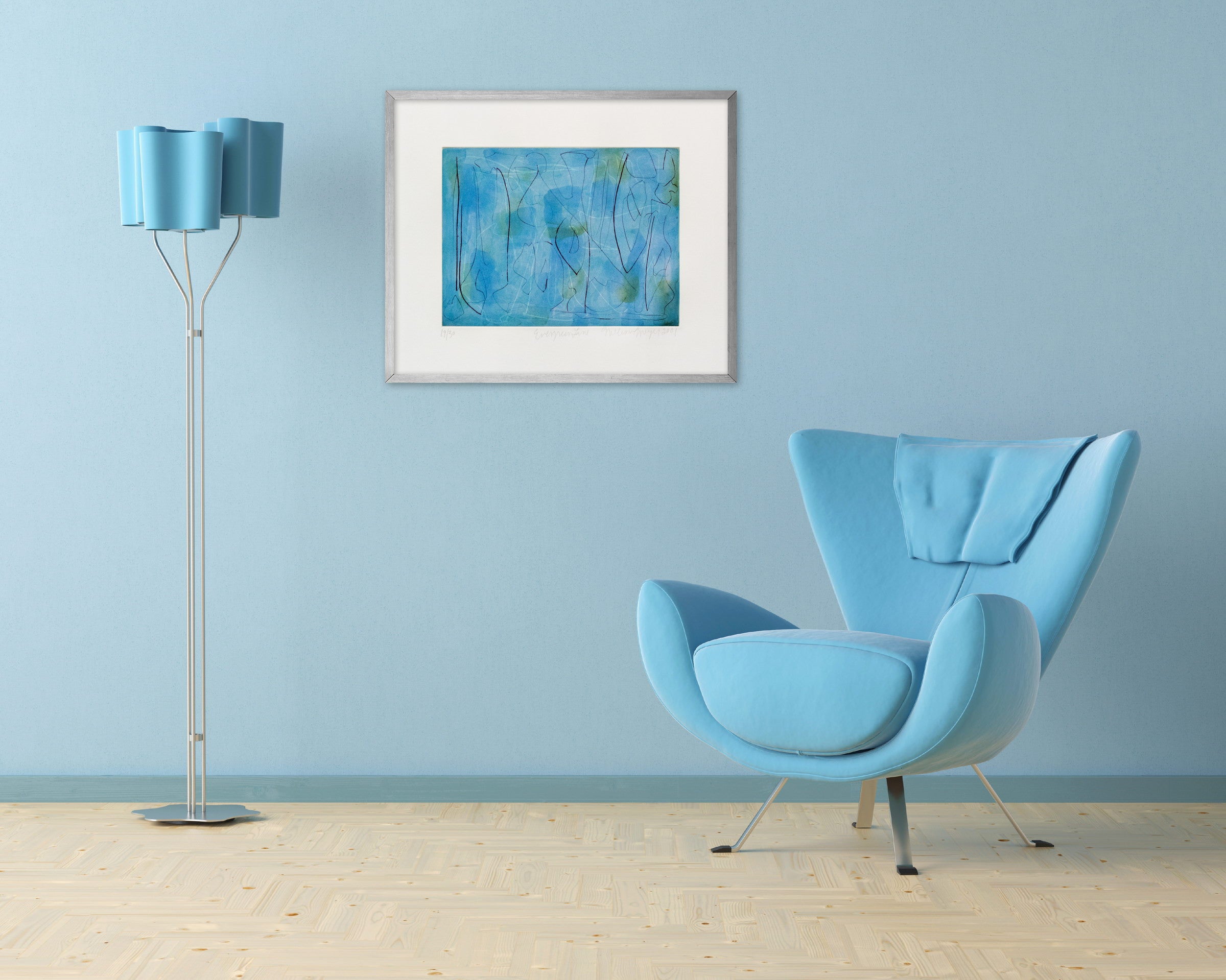 Artwork by Melissa Meyer, Evergreen Lane, Made of Etching 