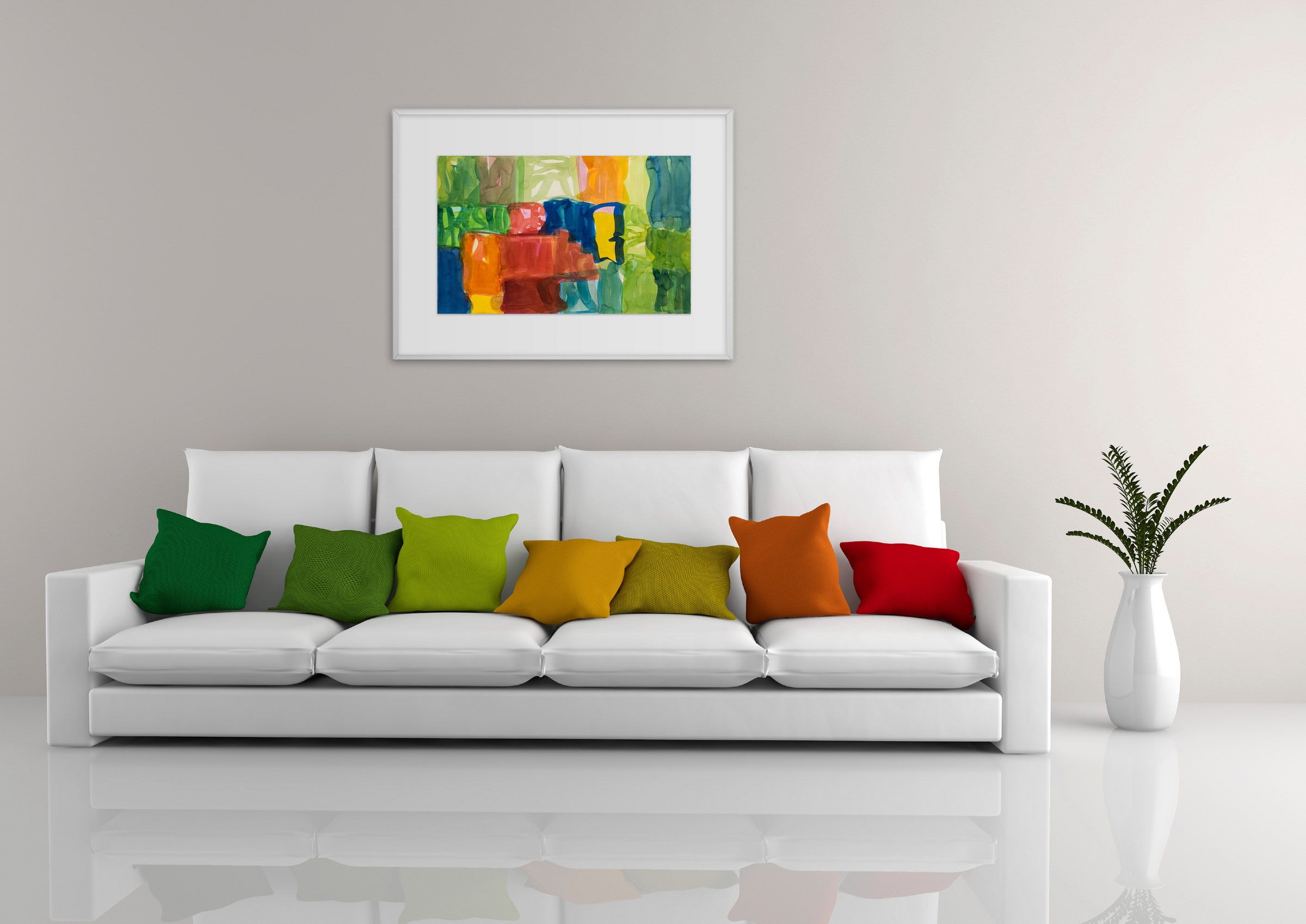 Artwork by Melissa Meyer, Yaddo A, Made of Watercolour on 100% rag hot press paper 