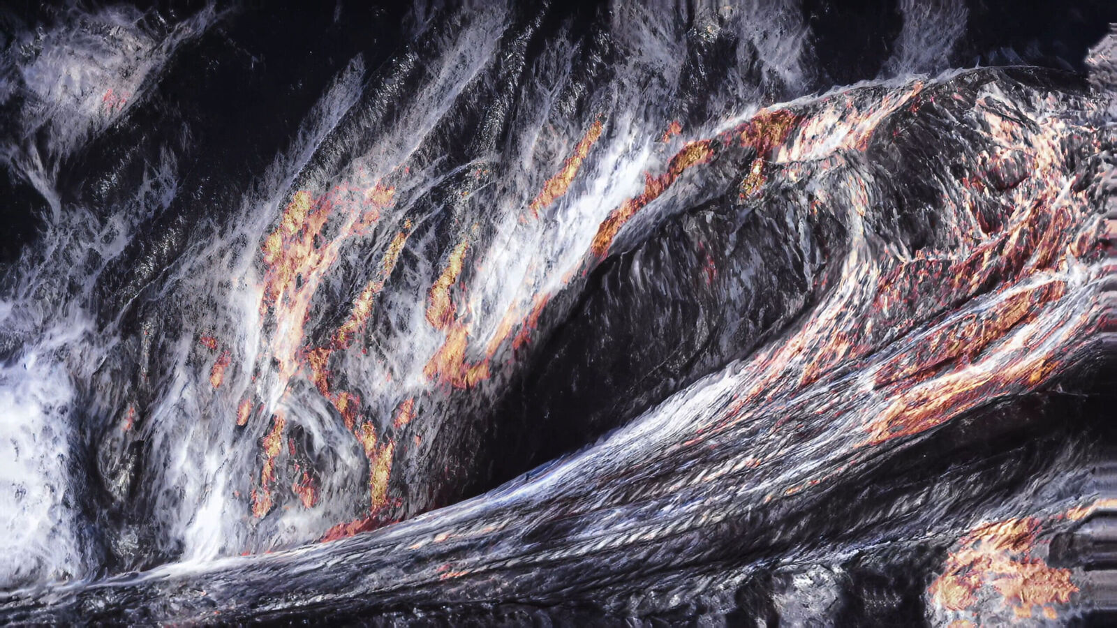 Artwork by Memo Akten, Waves 2.0: Terra, Made of Single channel 4K video 