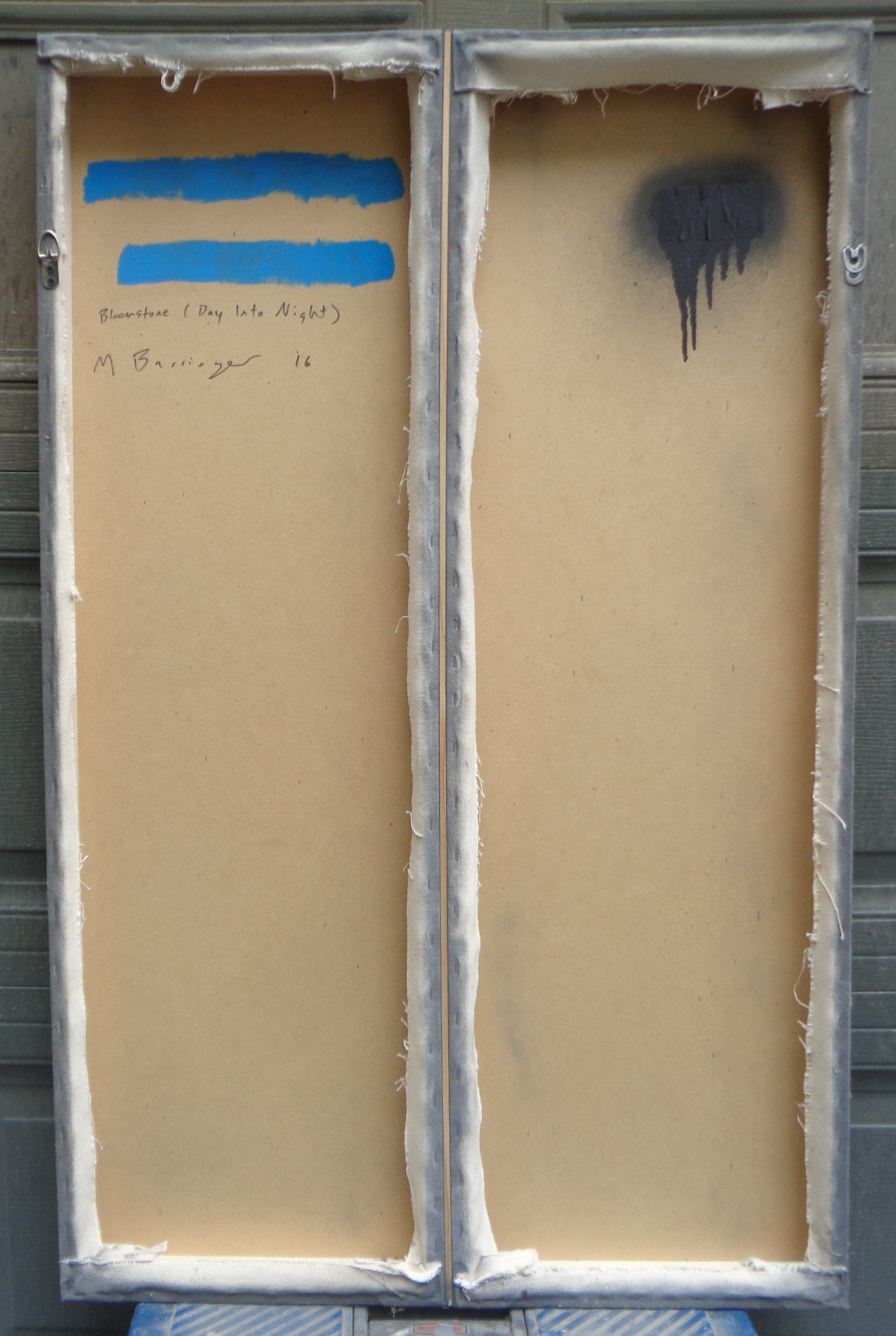 Artwork by Michael Barringer, Bloomstone (Day Into Night), Made of Mixed media on joined canvas panels 