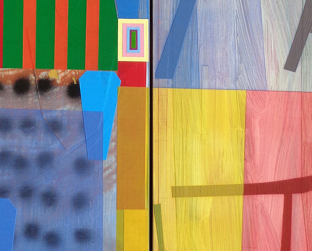 Artwork by Michael Barringer, Bloomstone (Greenhouse), Made of Mixed media on joined canvas panels 