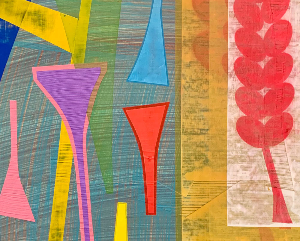 Artwork by Michael Barringer, Iterations (Jazz I), Made of Mixed media on paper on wood 