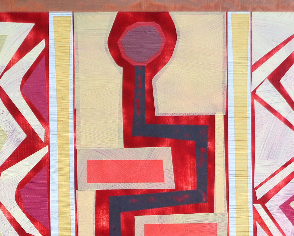 Artwork by Michael Barringer, Organic Geometry (El Buey I), Made of Mixed media on paper 