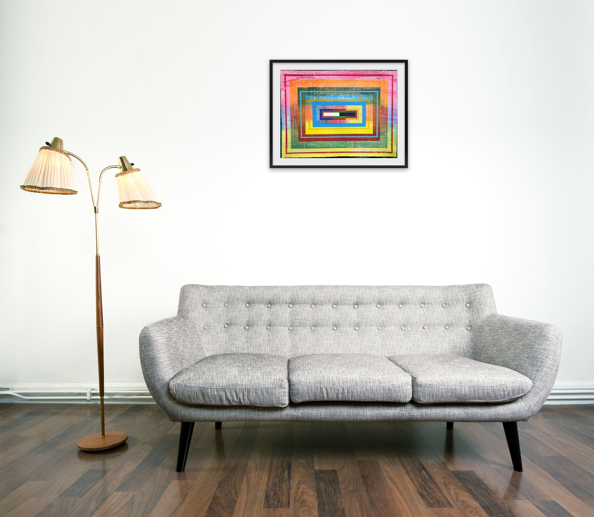 Artwork by Michael Barringer, Organic geometry (Hodgkin III), Made of Mixed media on paper 