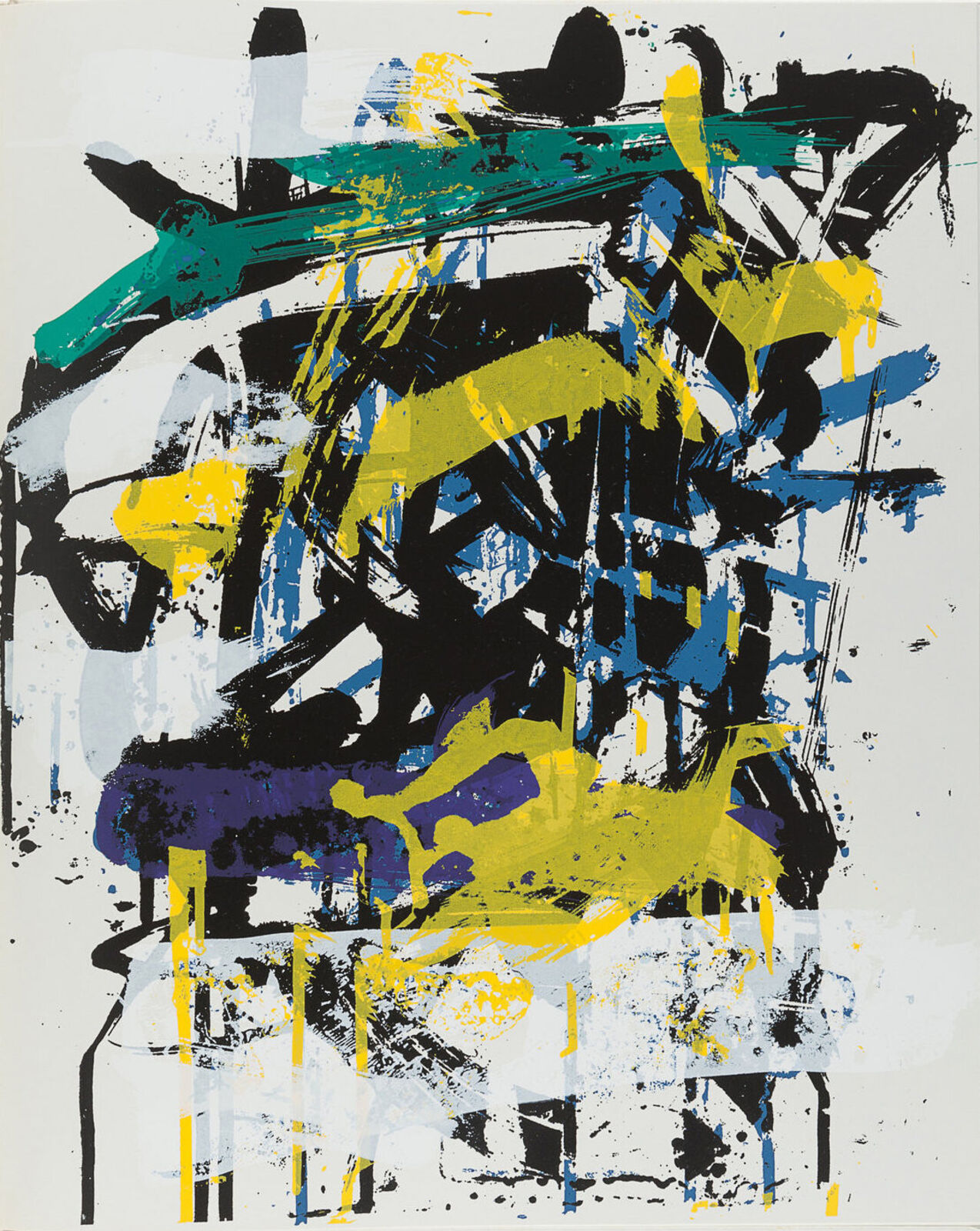 Artwork by Michael Goldberg, Odes (from the New York School), Made of Silkscreeen 