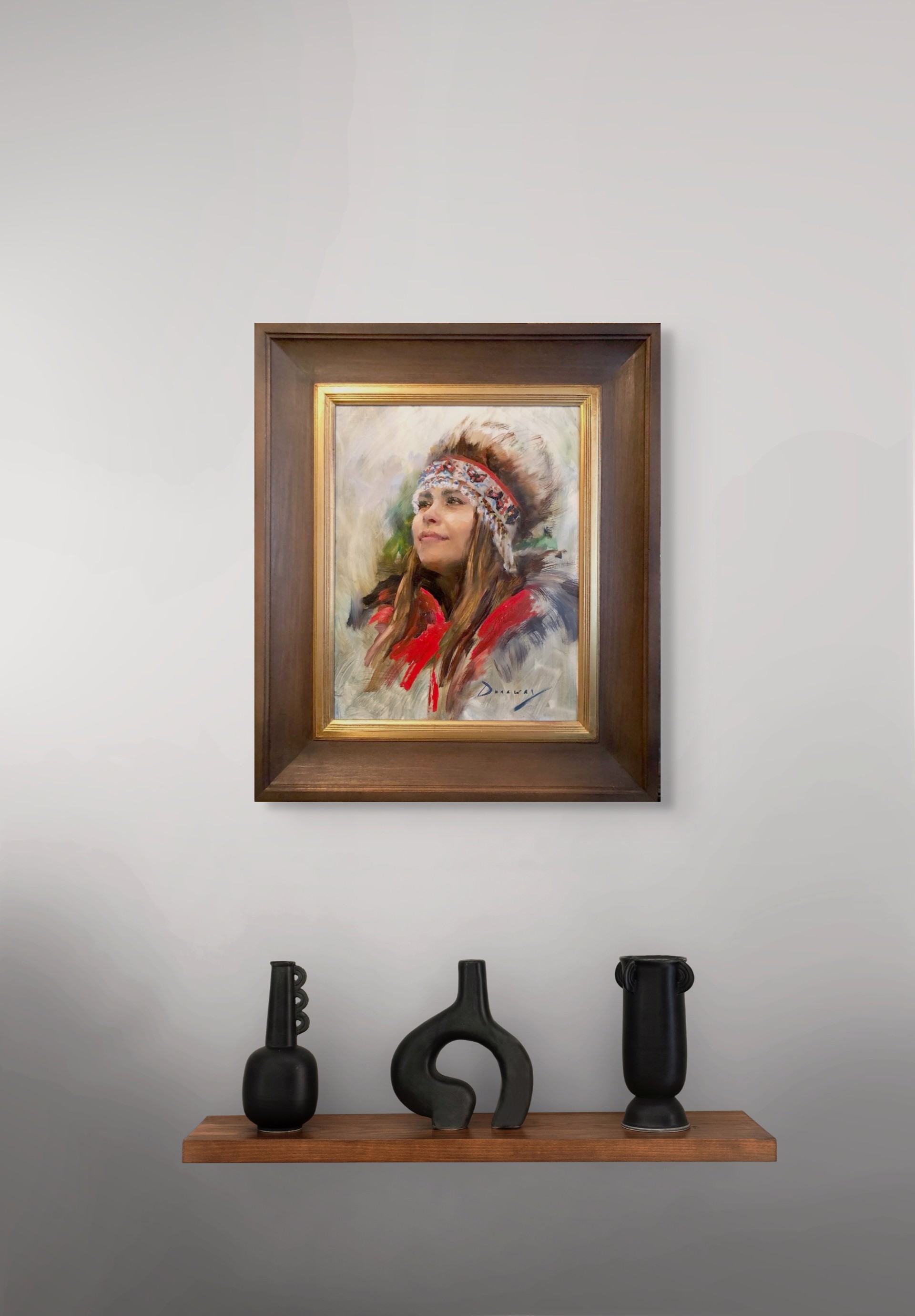 Alaskan Yup'ik Girl with Traditional Headdress