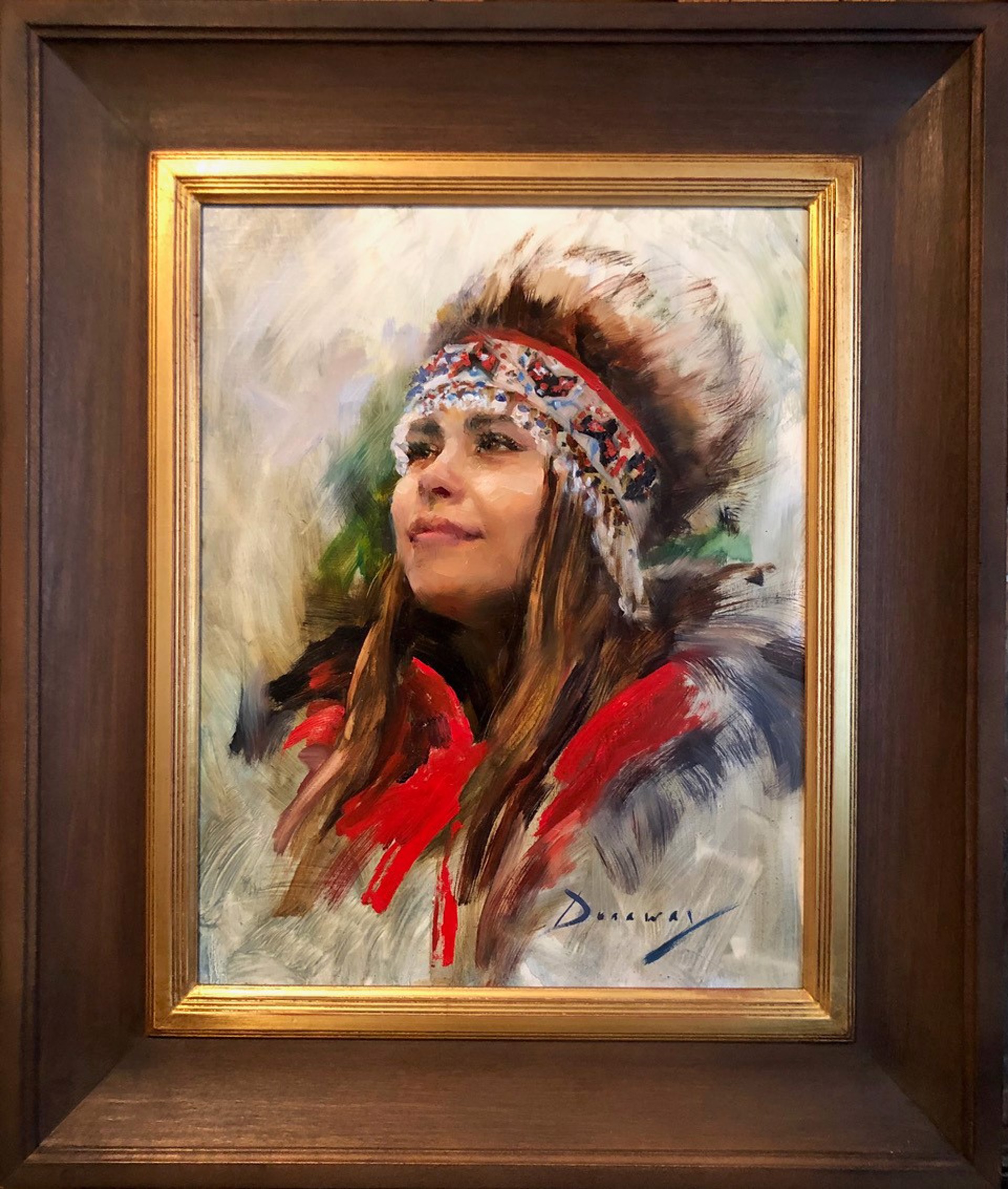 Alaskan Yup'ik Girl with Traditional Headdress