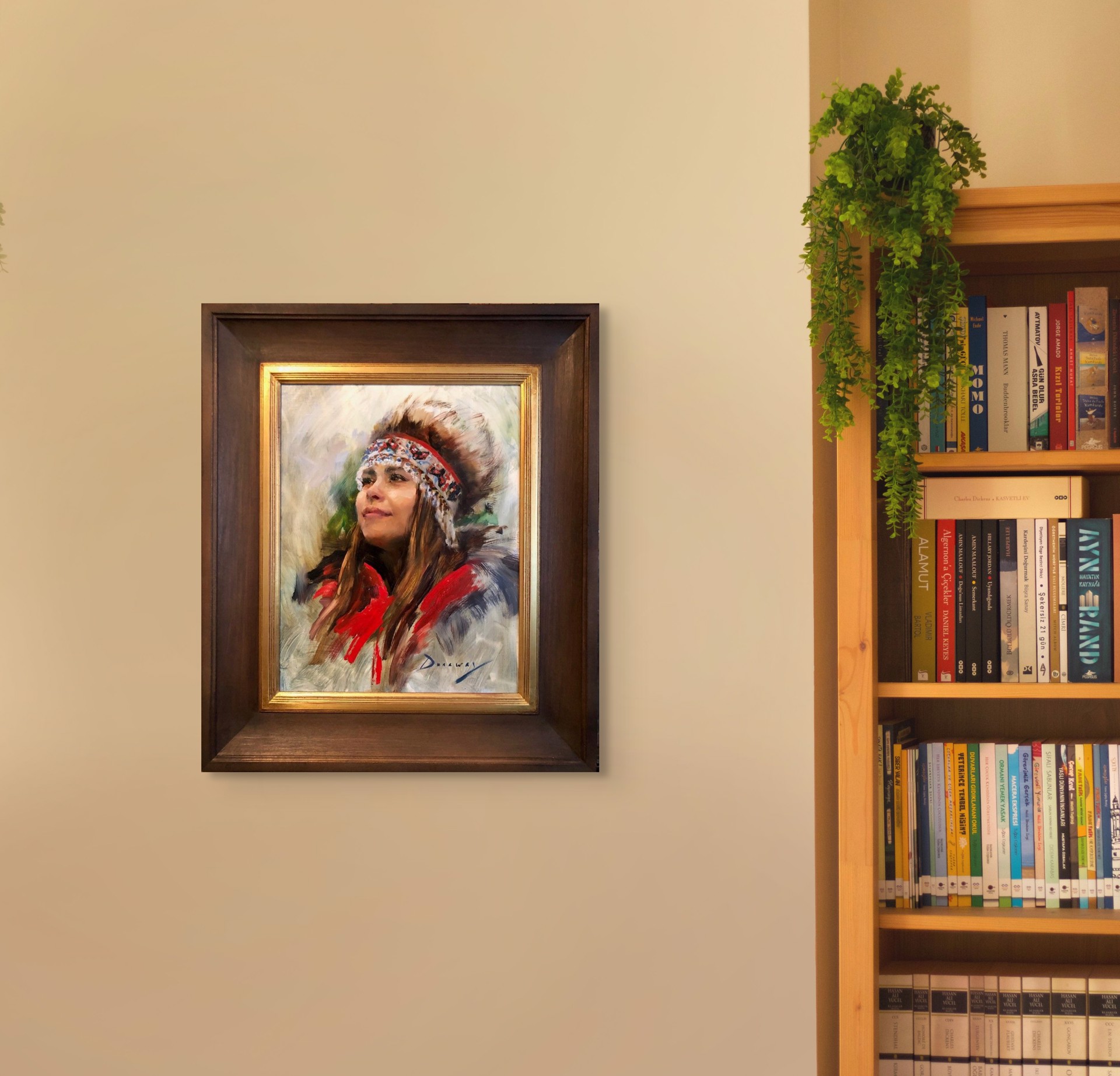 Alaskan Yup'ik Girl with Traditional Headdress