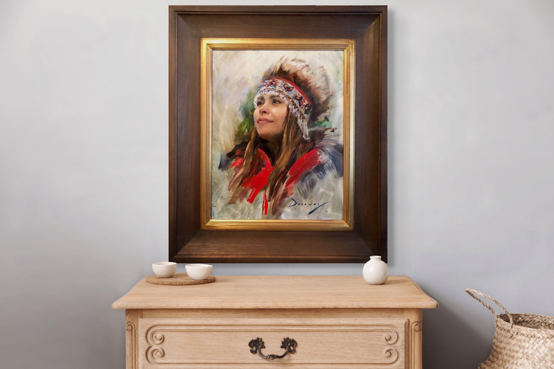 Alaskan Yup'ik Girl with Traditional Headdress