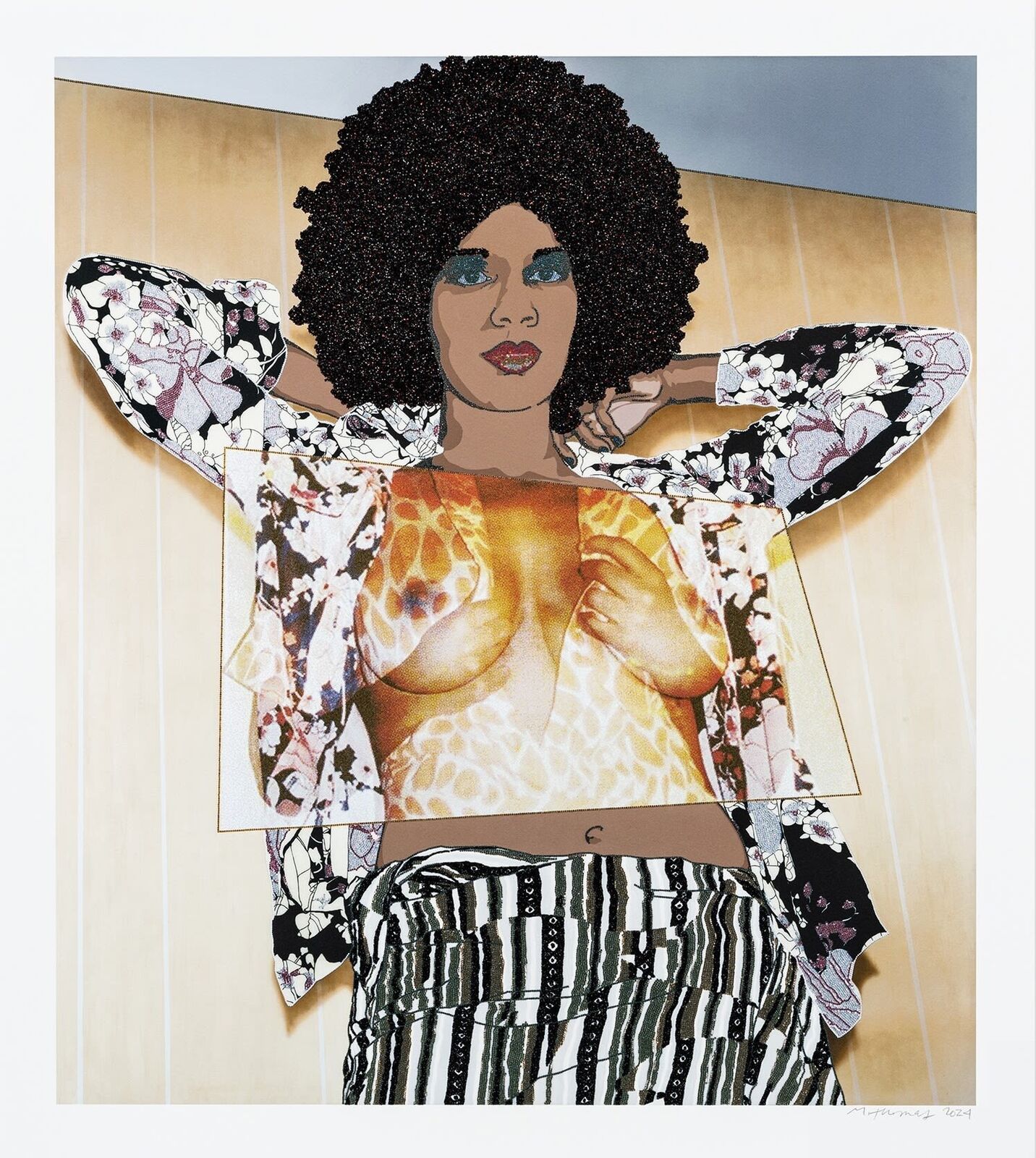 Portrait of Maya #10 by Mickalene Thomas, 2024