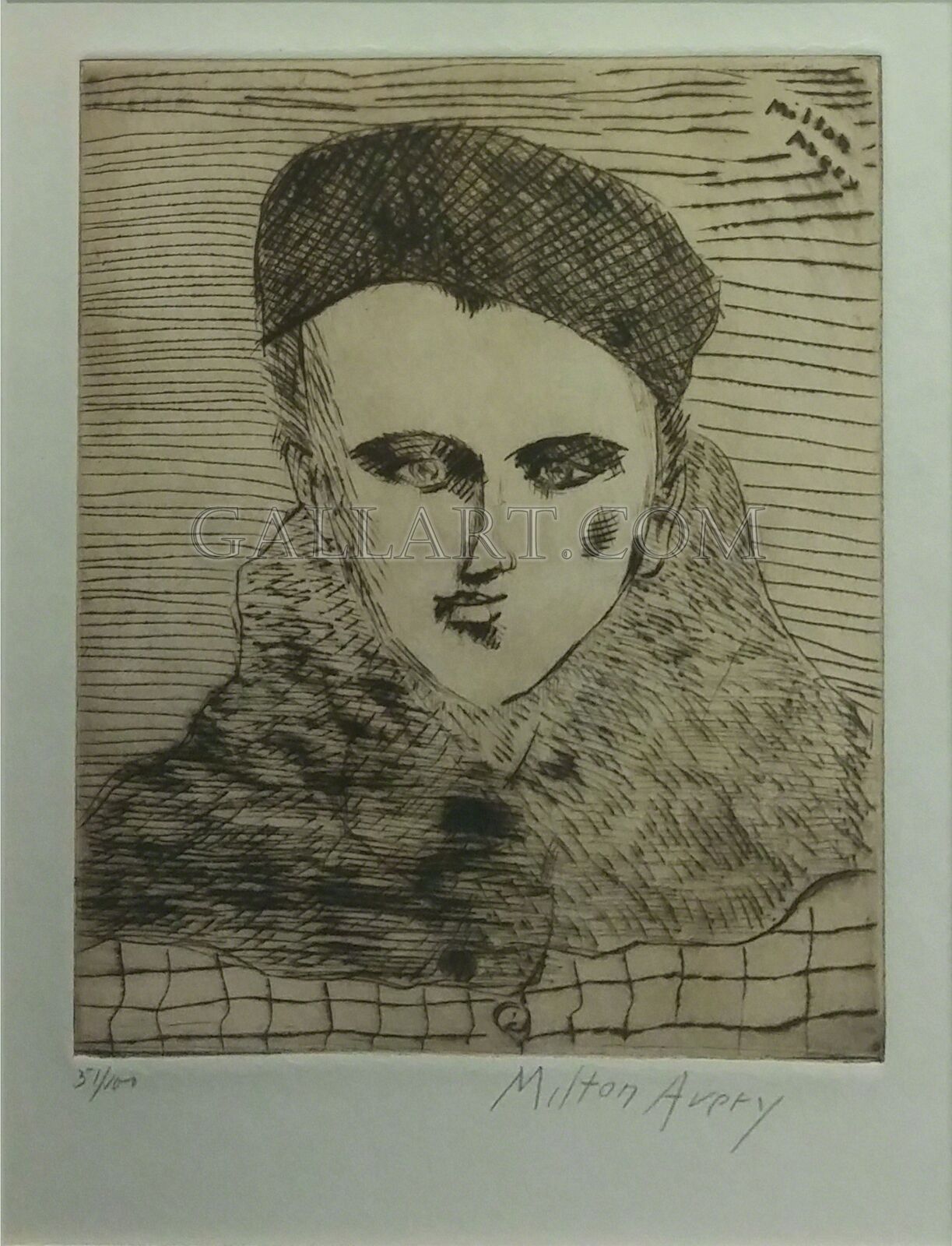 SALLY WITH BERET by Milton Avery, 1939