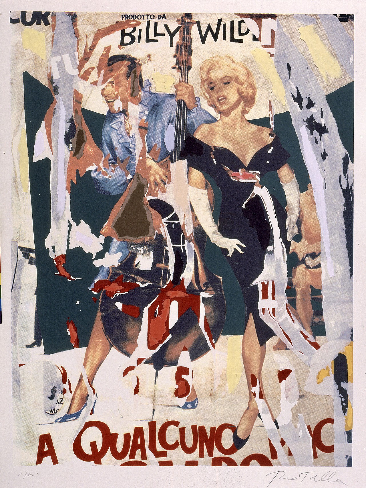 A qualcuno piace caldo (E) by Mimmo Rotella, 1998