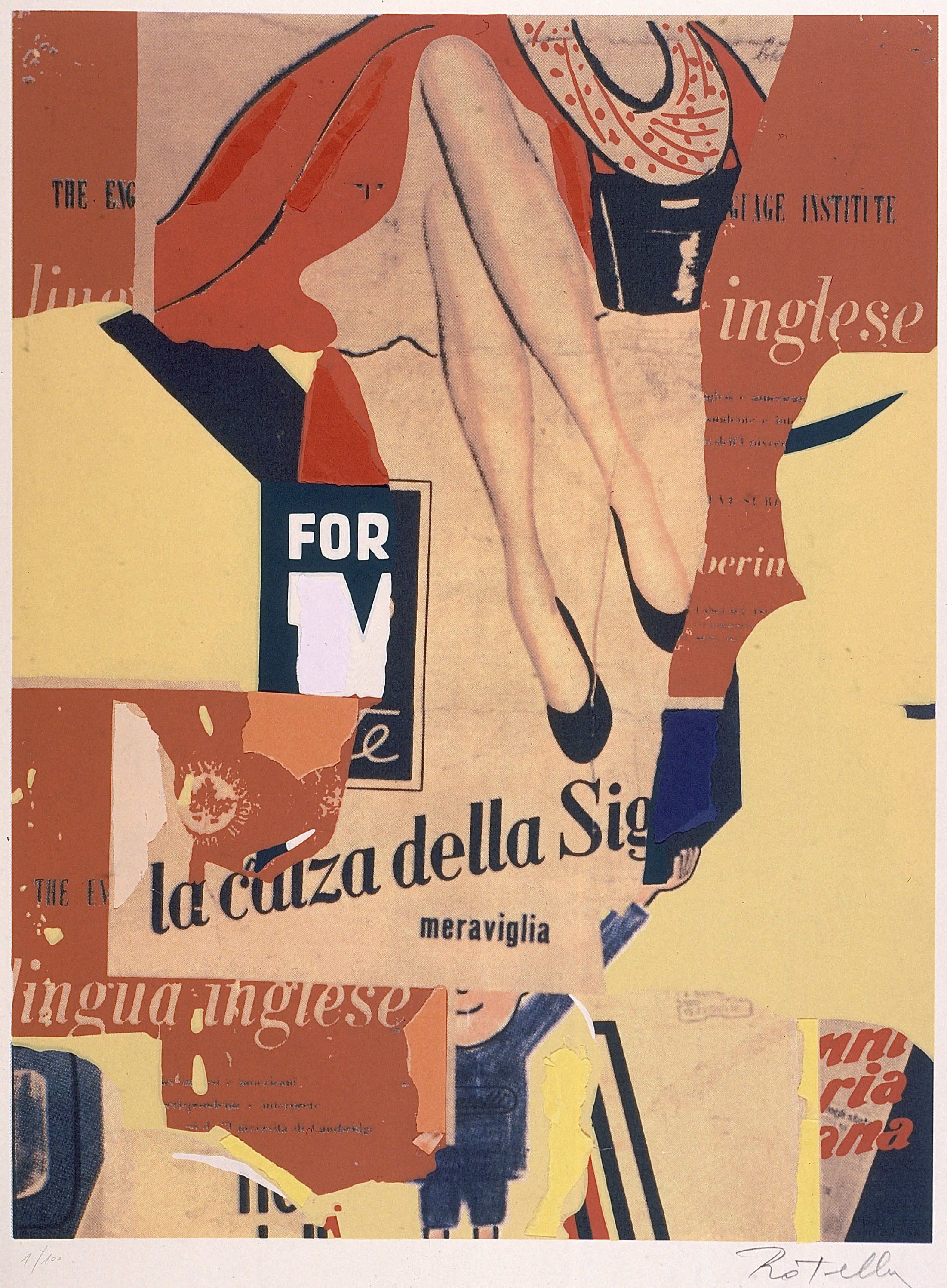 La calza della signora by Mimmo Rotella, 1998