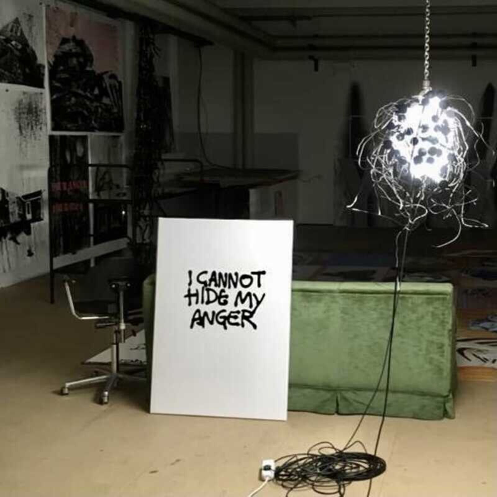 Artwork by Monica Bonvicini, I Cannot Hide my Anger, Made of Screen print on canvas 