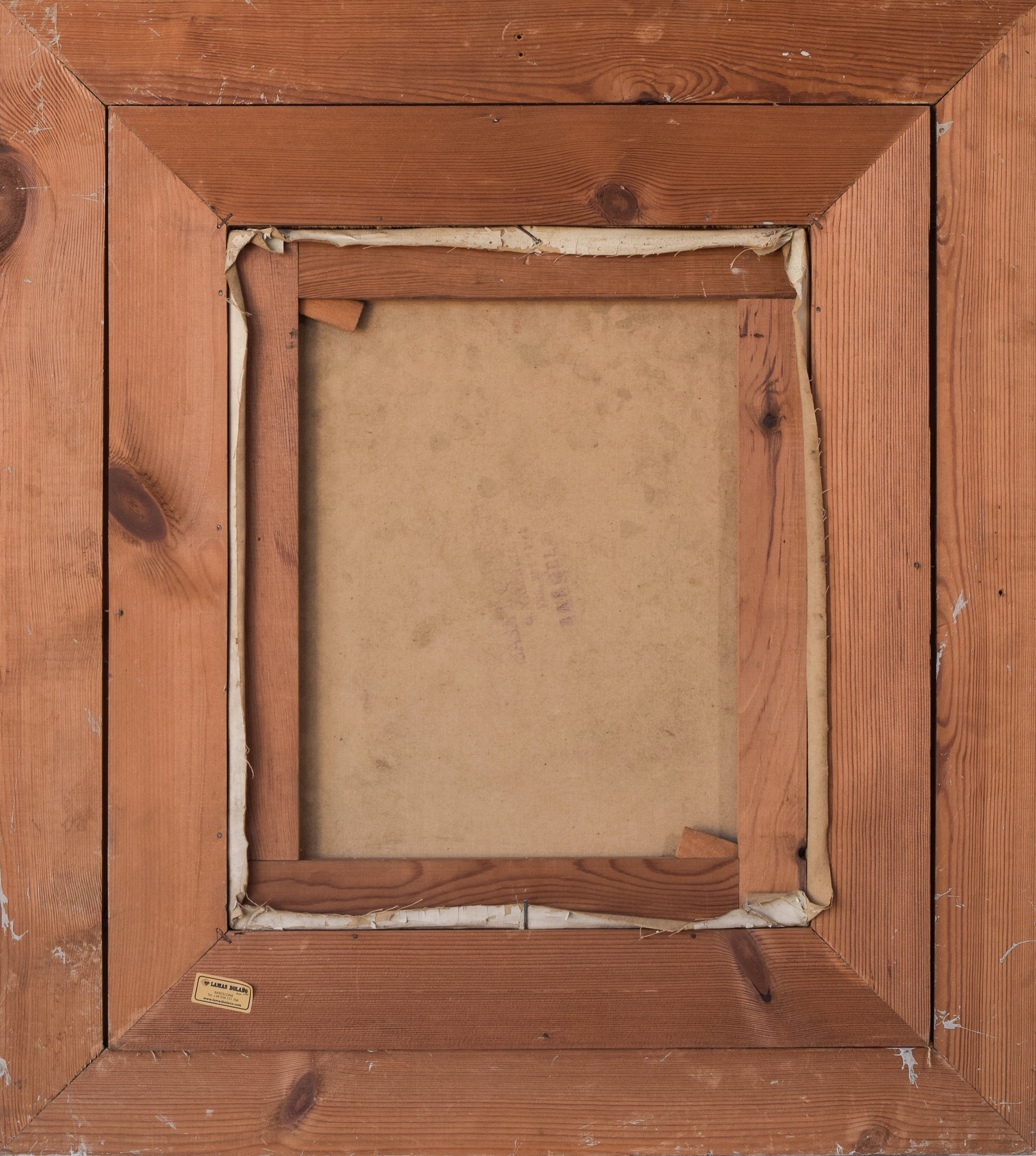 A painting of three women sitting on a chair.