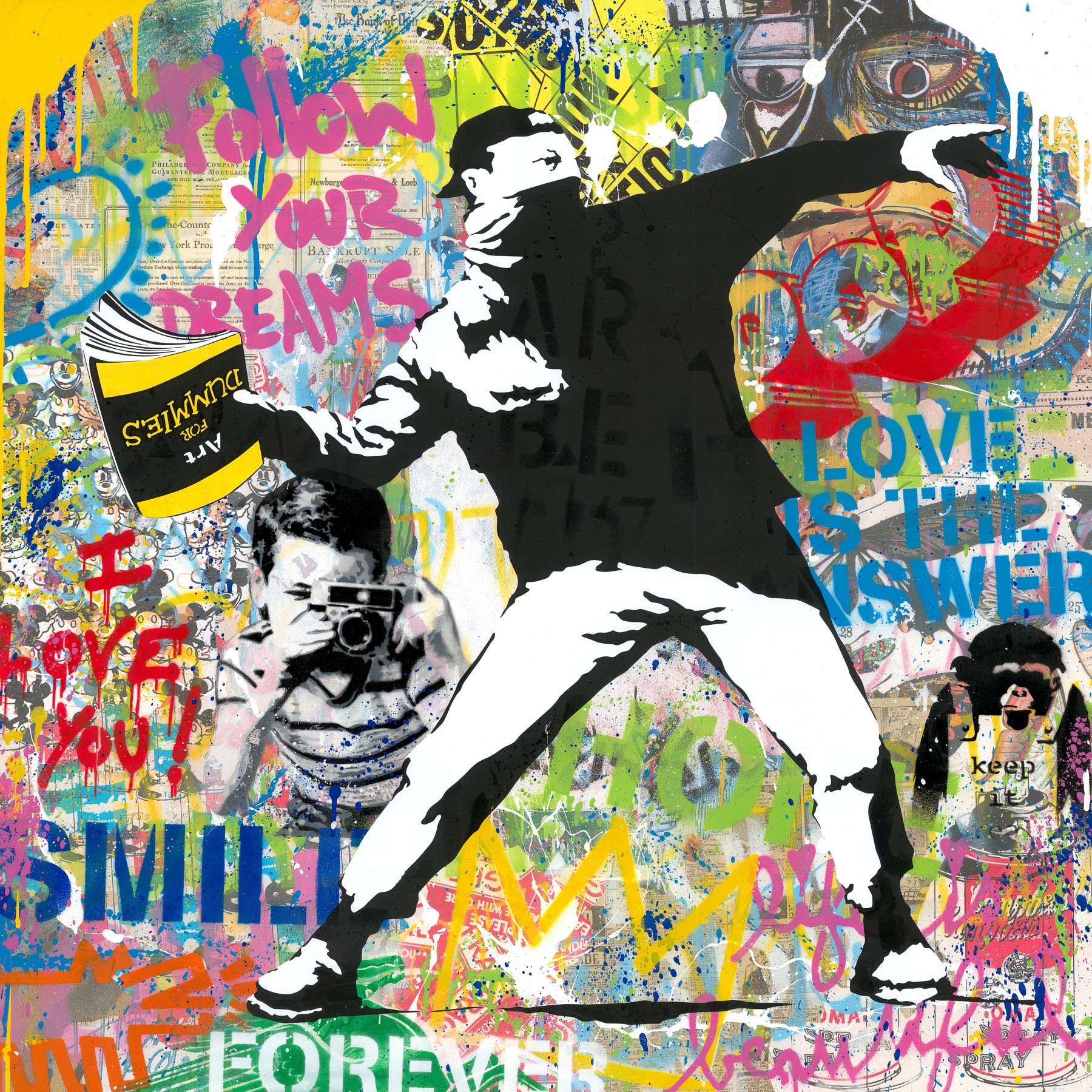 Banksy Thrower by Mr. Brainwash, 2020