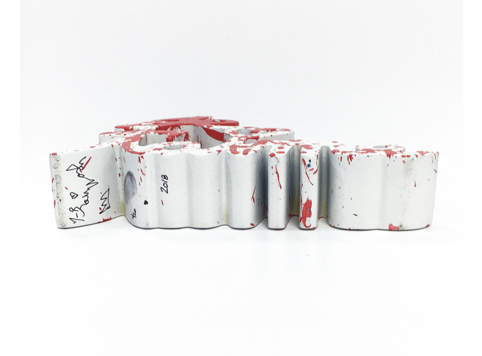 Artwork by Mr. Brainwash, JE T'AIME - RED SPLASH (SCULPTURE), Made of Acrylic On Cast Resin 