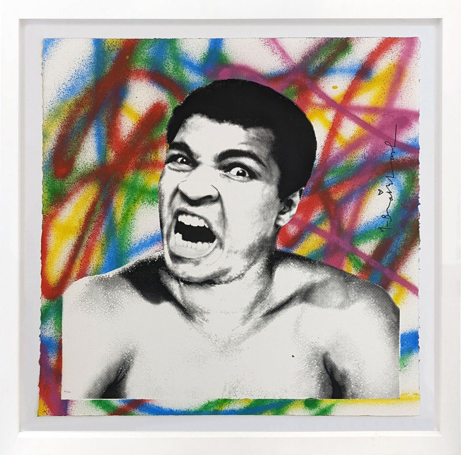 Artwork by Mr. Brainwash, LEGENDARY ALI, Made of Screen Print 