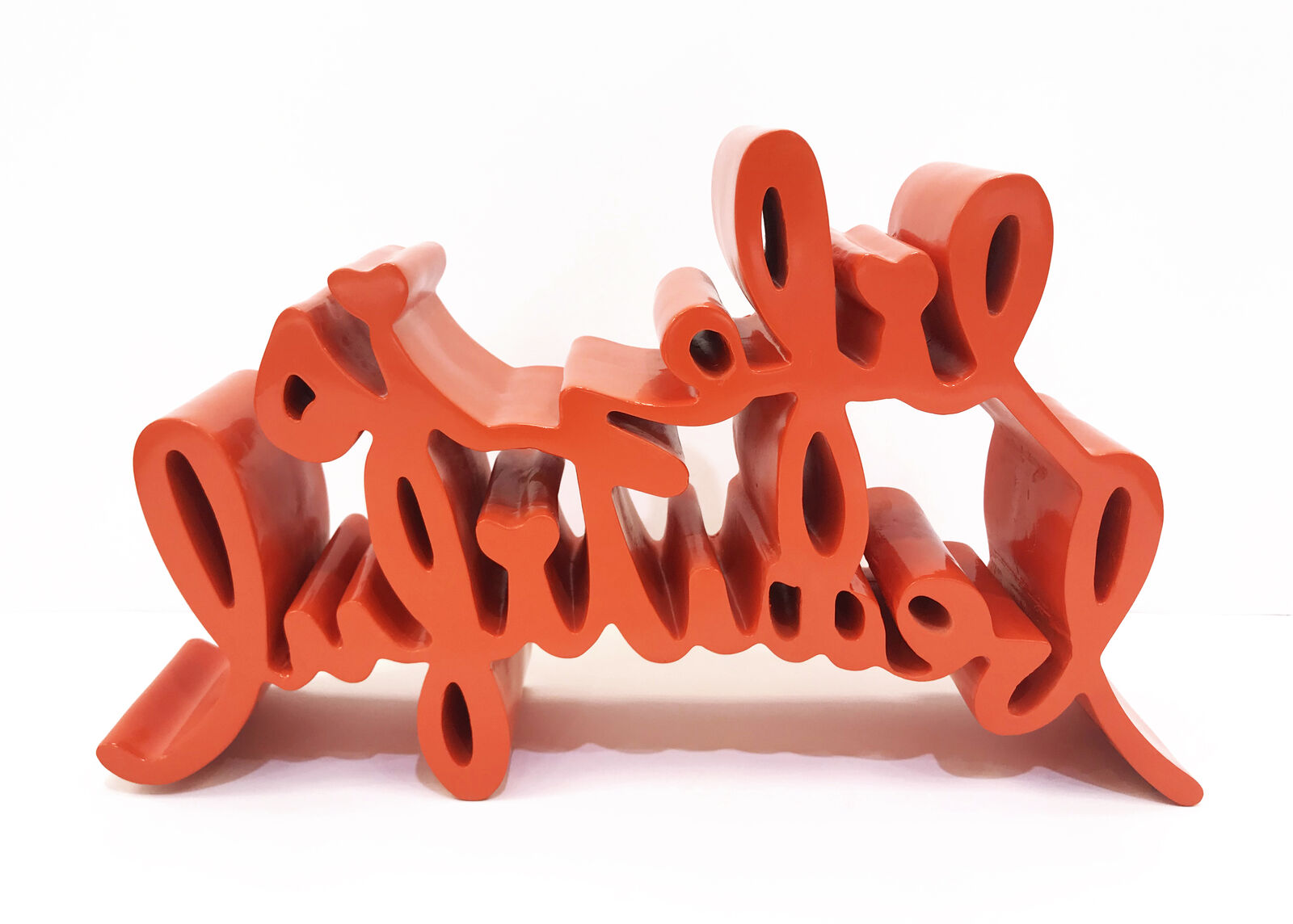 Artwork by Mr. Brainwash, LIFE IS BEAUTIFUL (LARGE ORANGE SCULPTURE), Made of Cast Resin 