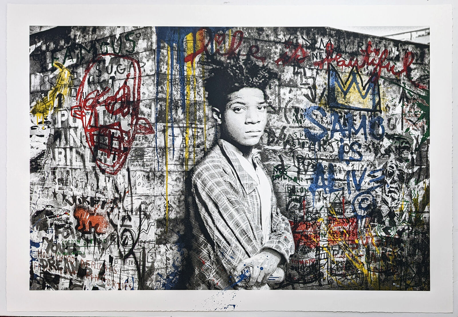 SAMO IS ALIVE (BASQUIAT) by Mr. Brainwash, 2016