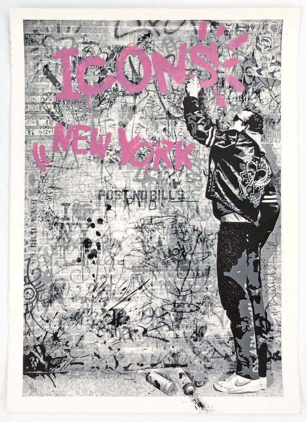 Artwork by Mr. Brainwash, THE WALL PINK (KEITH HARING), Made of Screen Print 