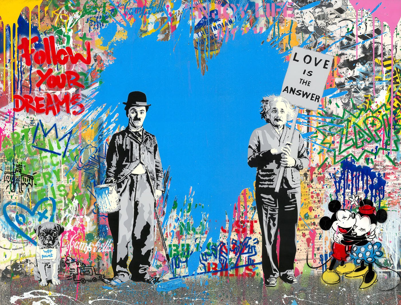Artwork by Mr. Brainwash, Juxtapose, Made of Mixed Media 