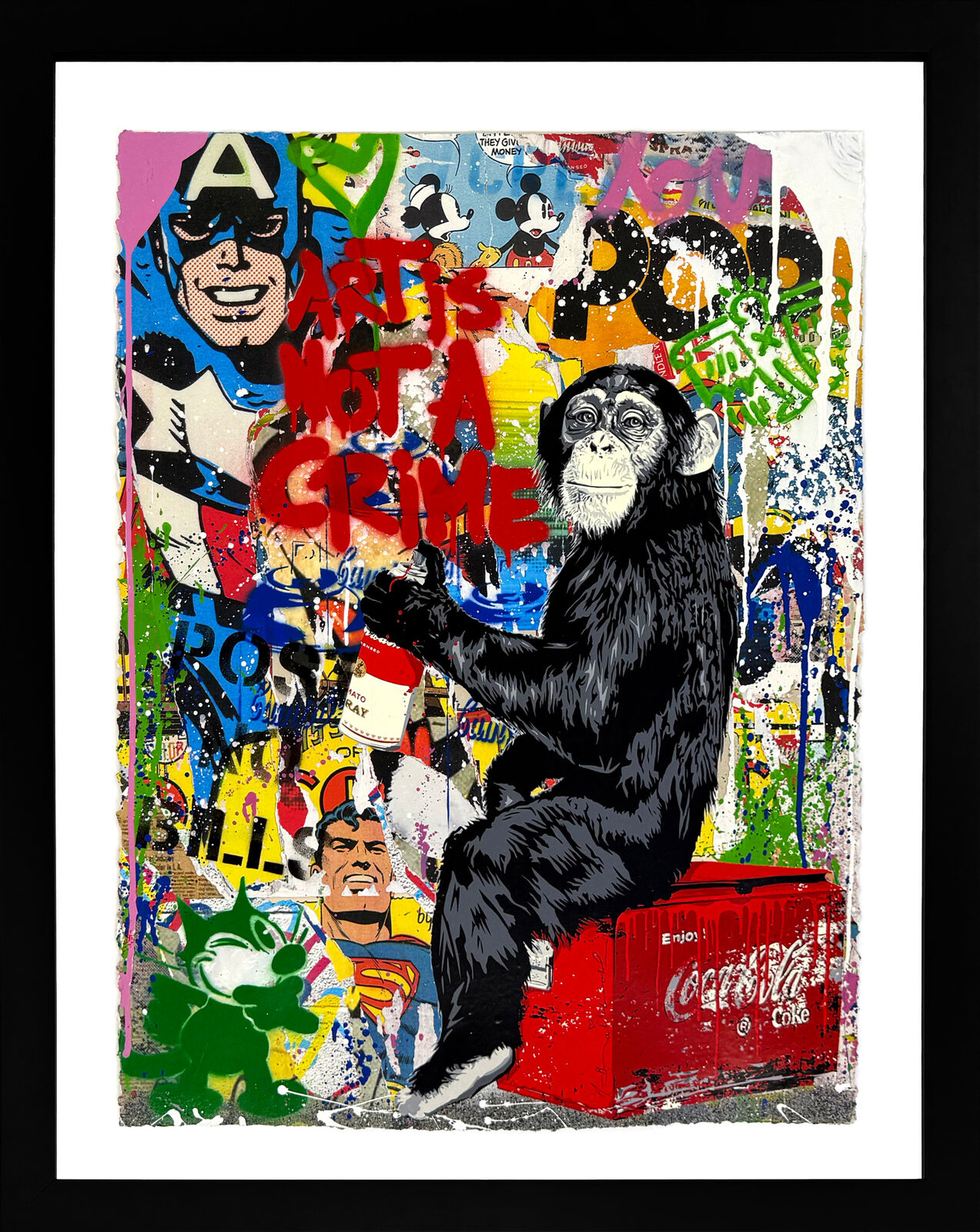 Everyday Life (original painting on paper) by Mr. Brainwash, 2021