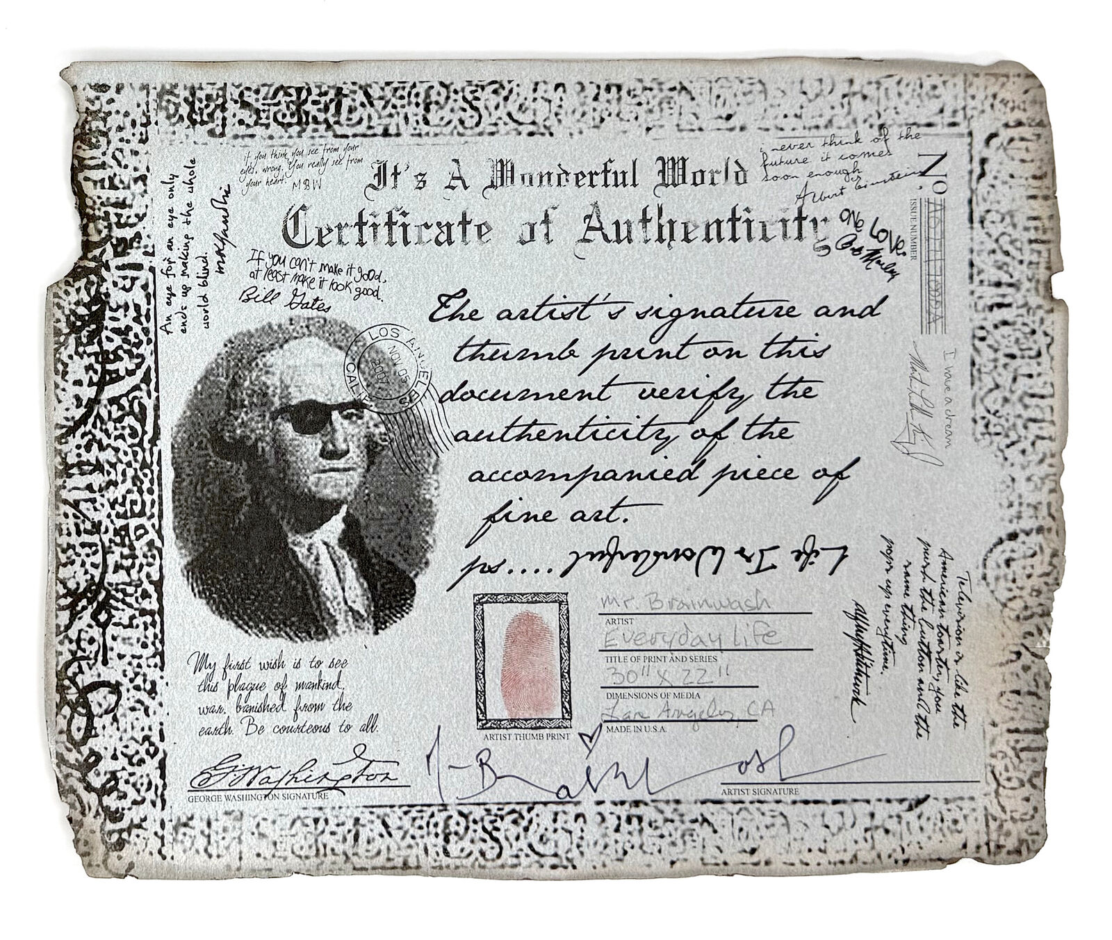 Artwork by Mr. Brainwash, Everyday Life (original painting on paper), Made of Mixed Media On Paper 