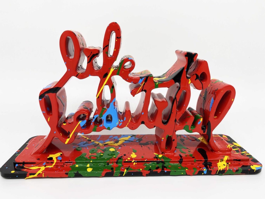 Life Is Beautiful (Dipped Red Splash) by Mr. Brainwash, 2020