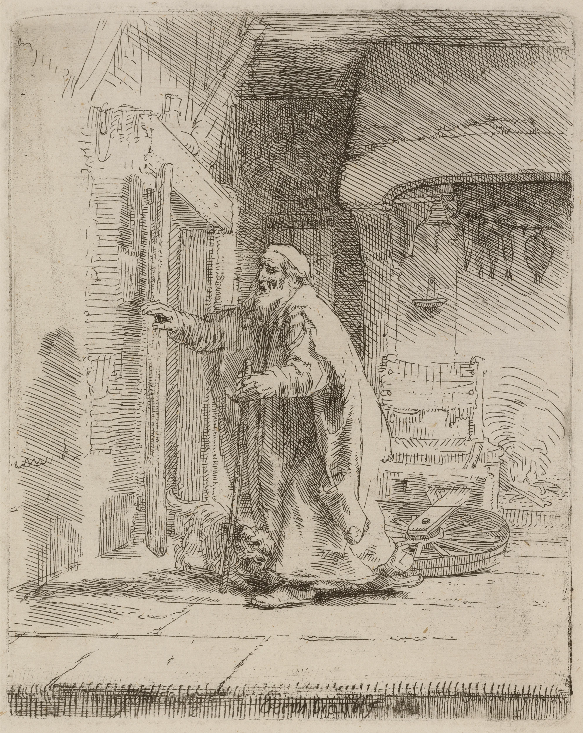 The Blindness of Tobit  by Rembrandt van Rijn, 18th Century