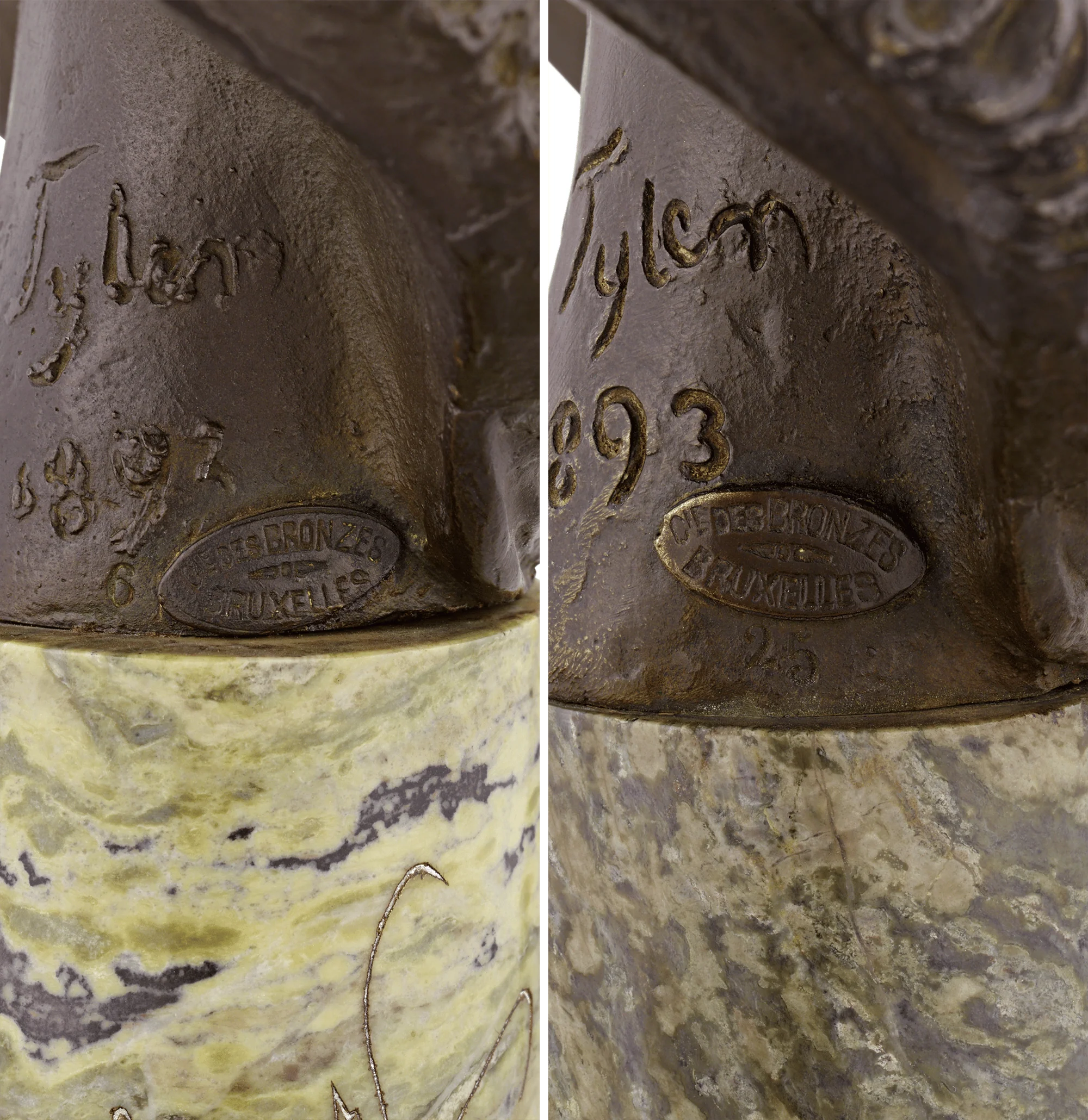 Pair of Bronze Busts of Queen Mary 