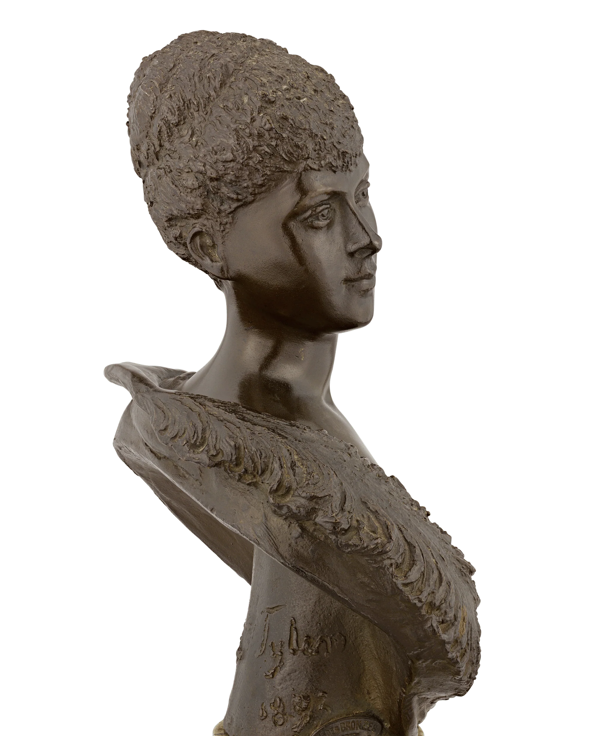 Pair of Bronze Busts of Queen Mary 