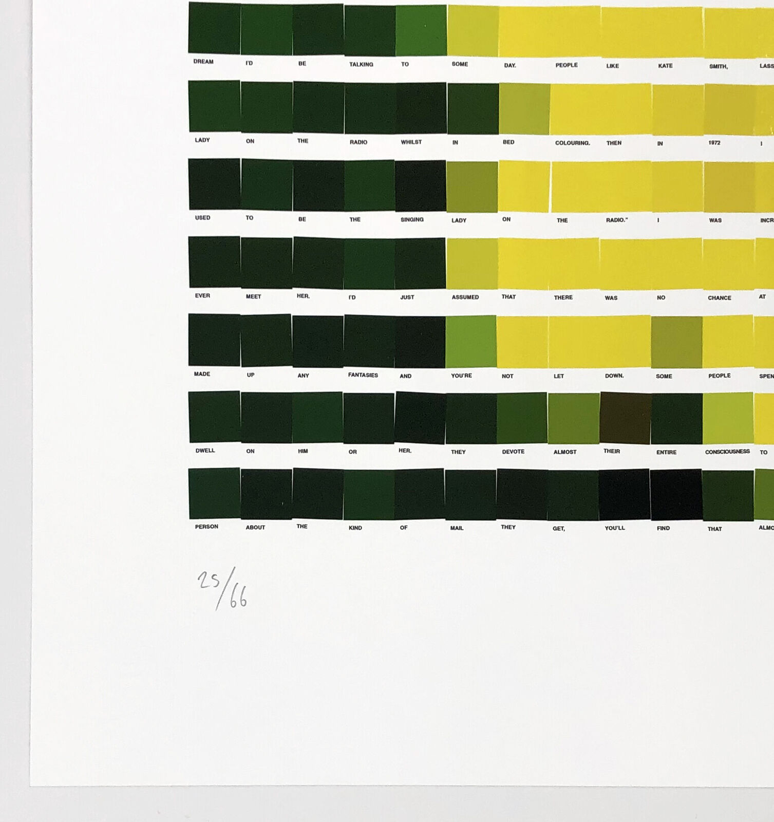 A picture of a green and yellow striped pattern.