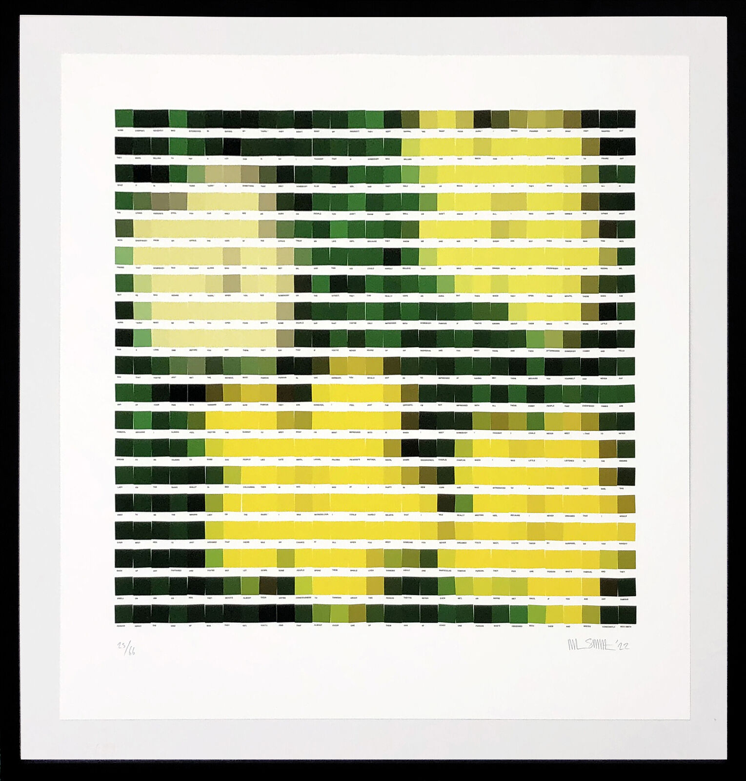 A picture of a green and yellow striped pattern.