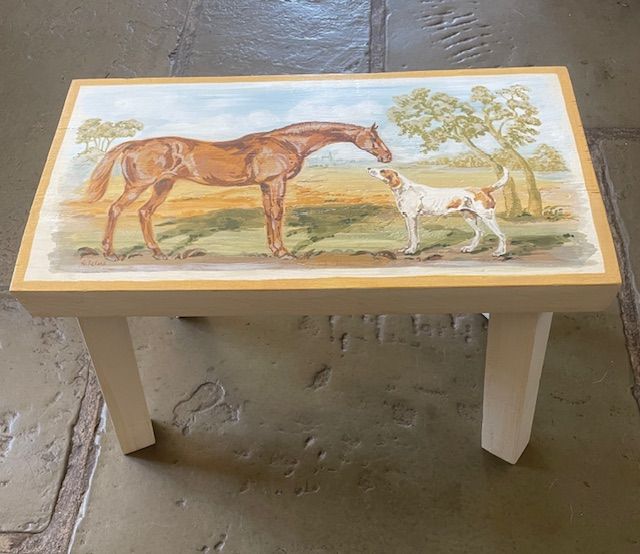 Horse and Hound Stool by Nicola Kevane, null