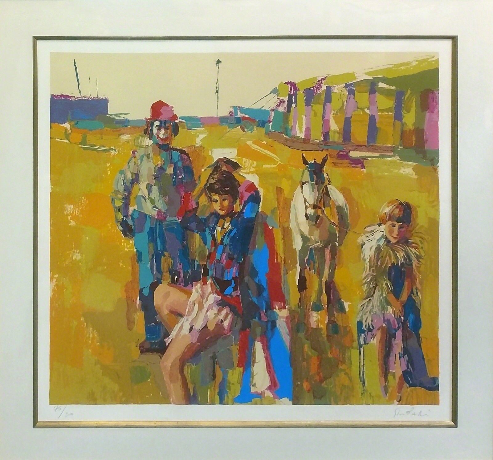 Artwork by Nicola Simbari, LA FAMILLE DU CIRQUE, Made of Serigraph 
