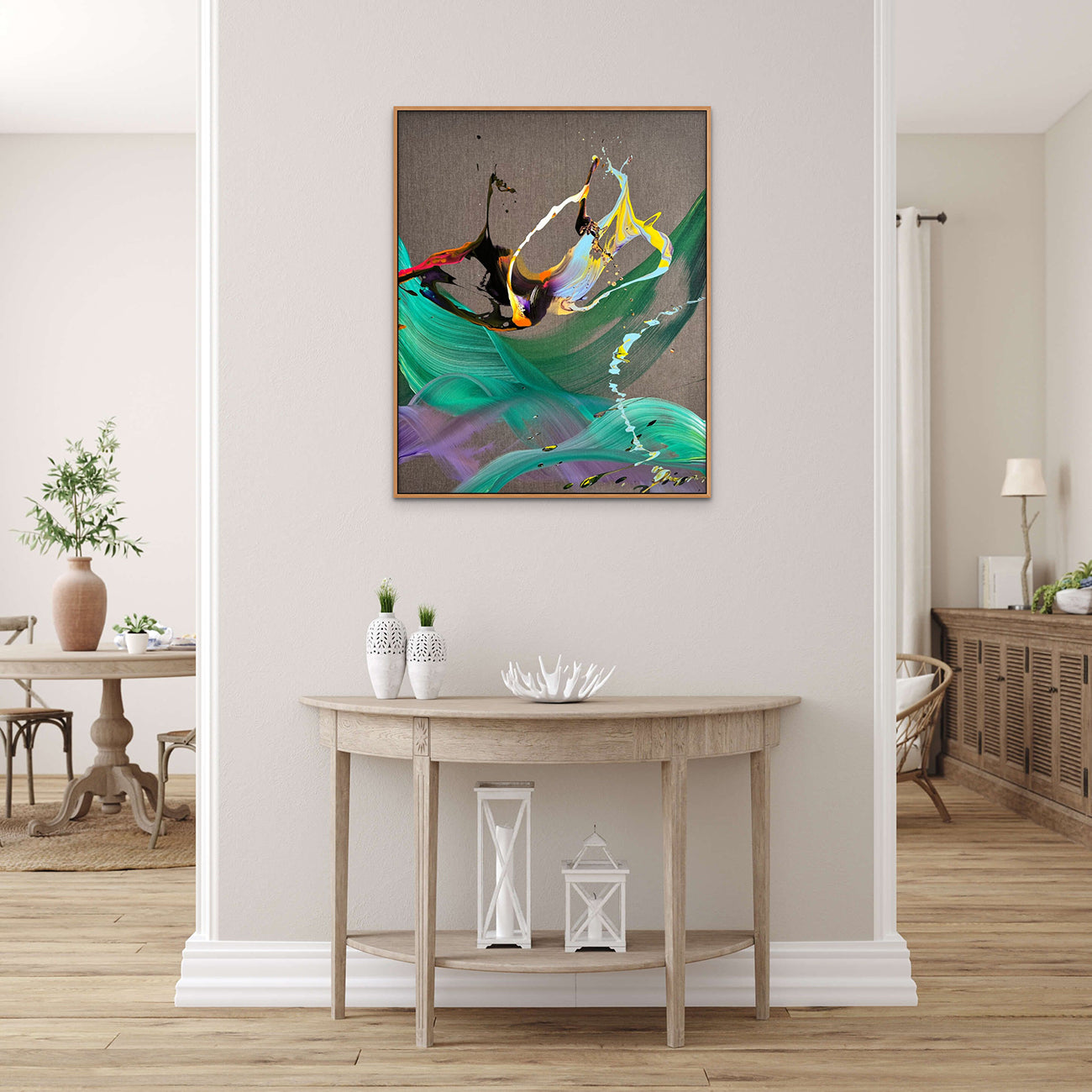 Artwork by Nikolaos Schizas, A Different Sunset, Made of Acrylic on raw canvas 