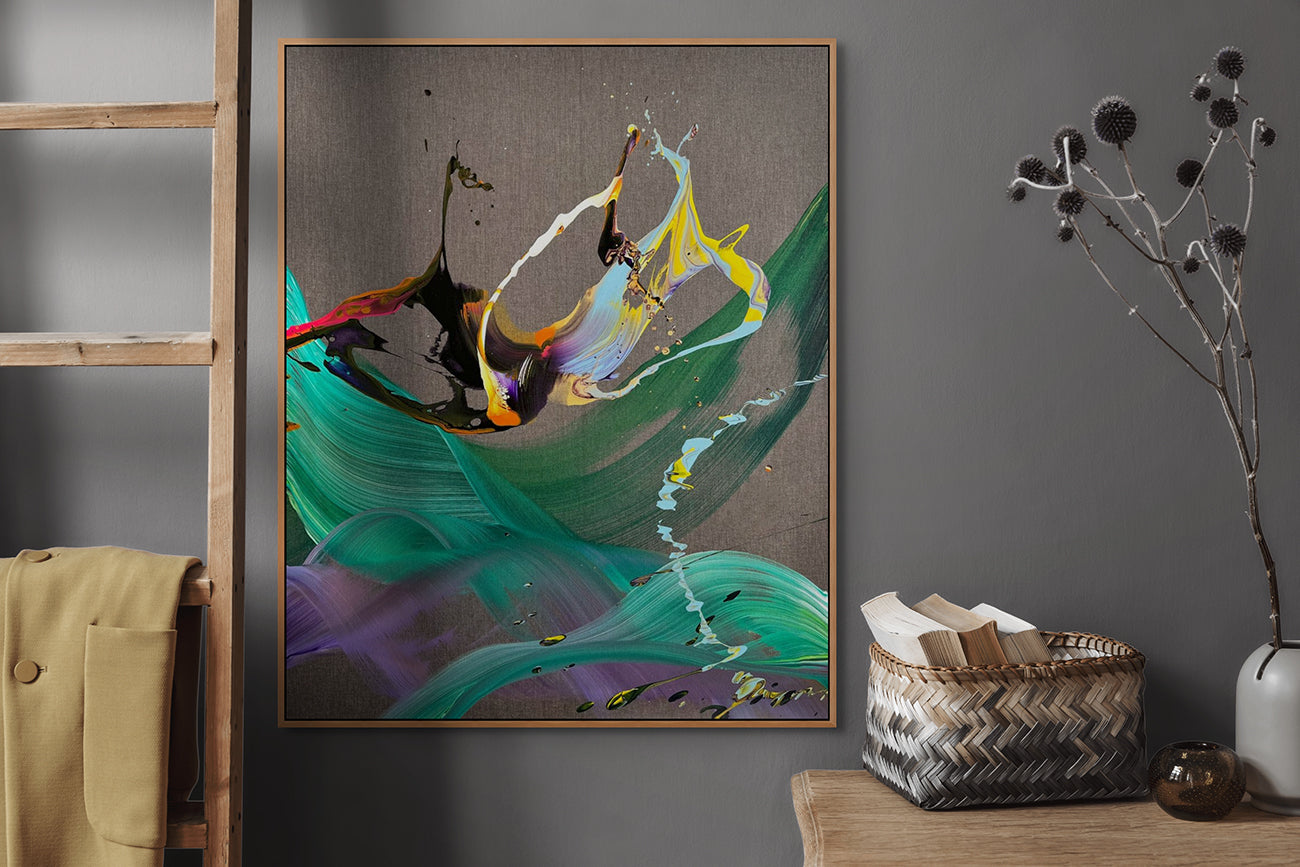 Artwork by Nikolaos Schizas, A Different Sunset, Made of Acrylic on raw canvas 