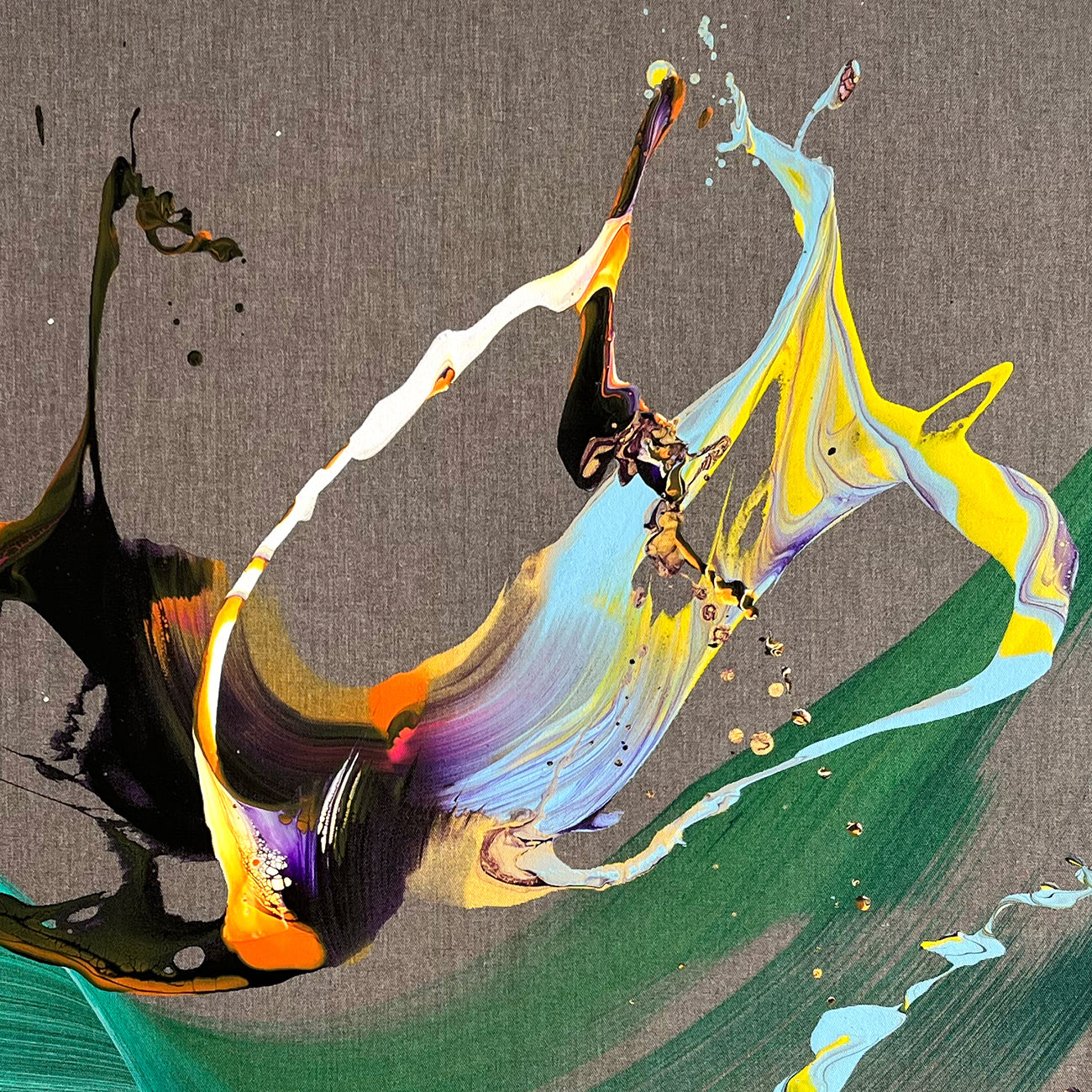 Artwork by Nikolaos Schizas, A Different Sunset, Made of Acrylic on raw canvas 