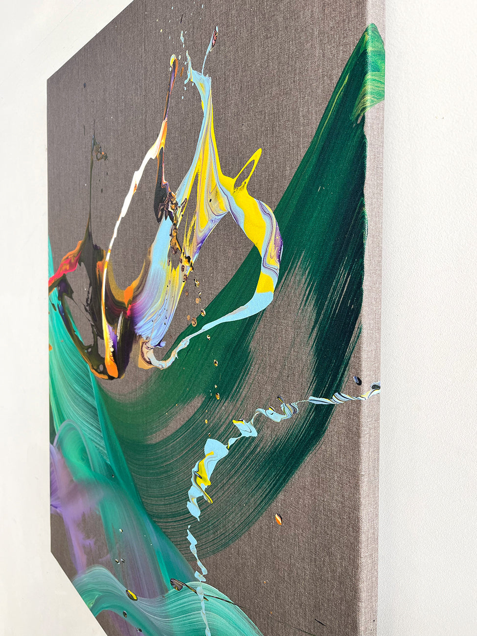 Artwork by Nikolaos Schizas, A Different Sunset, Made of Acrylic on raw canvas 