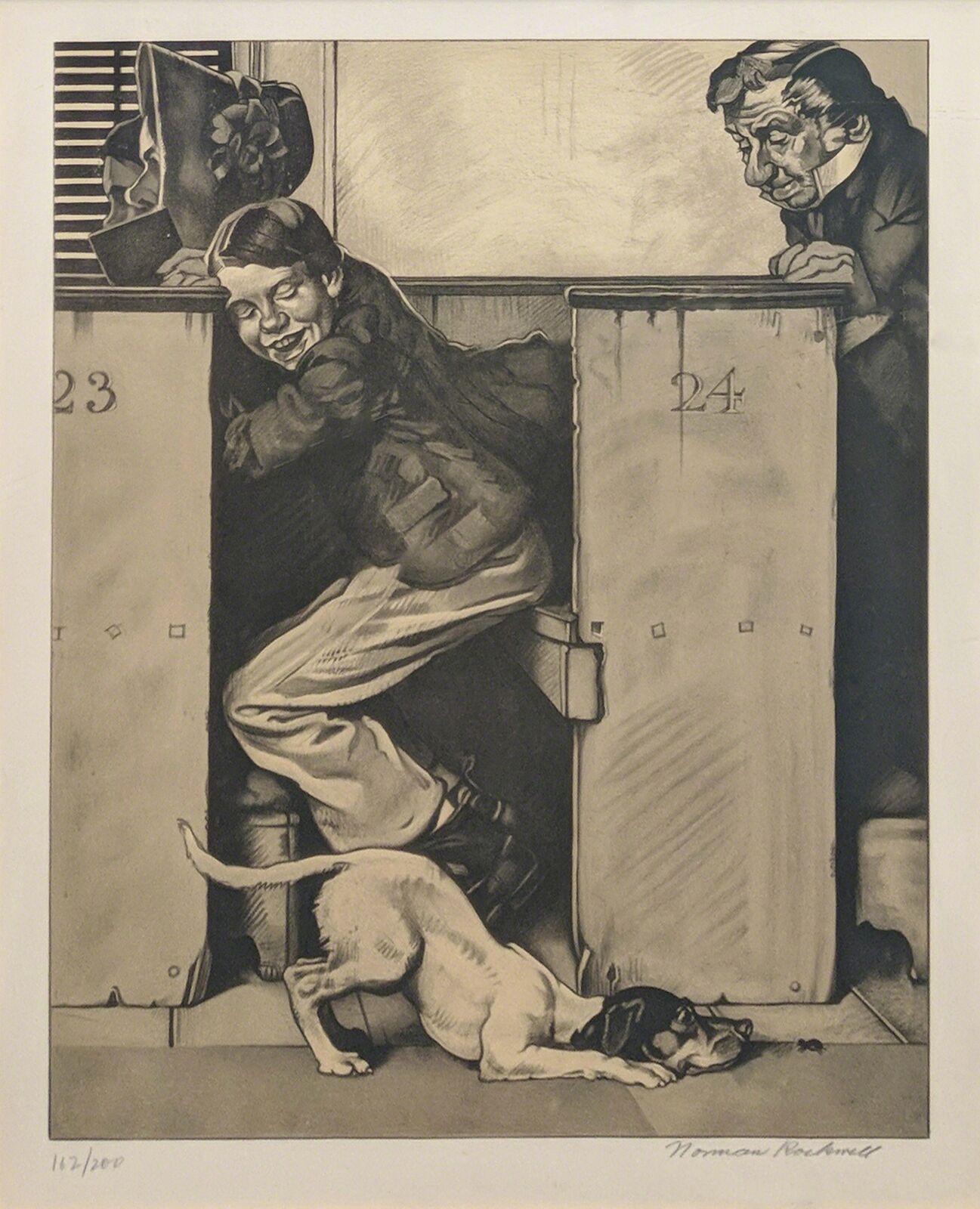 Artwork by Norman Rockwell, CHURCH (SEPIA), Made of Lithograph 