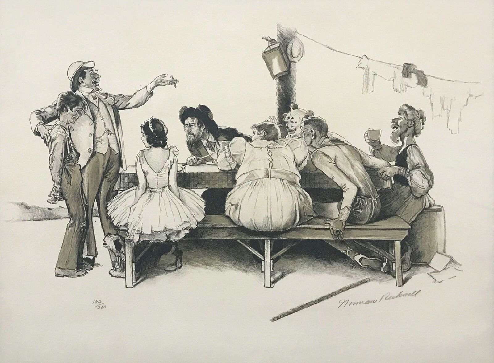 Artwork by Norman Rockwell, CIRCUS, Made of Lithograph 