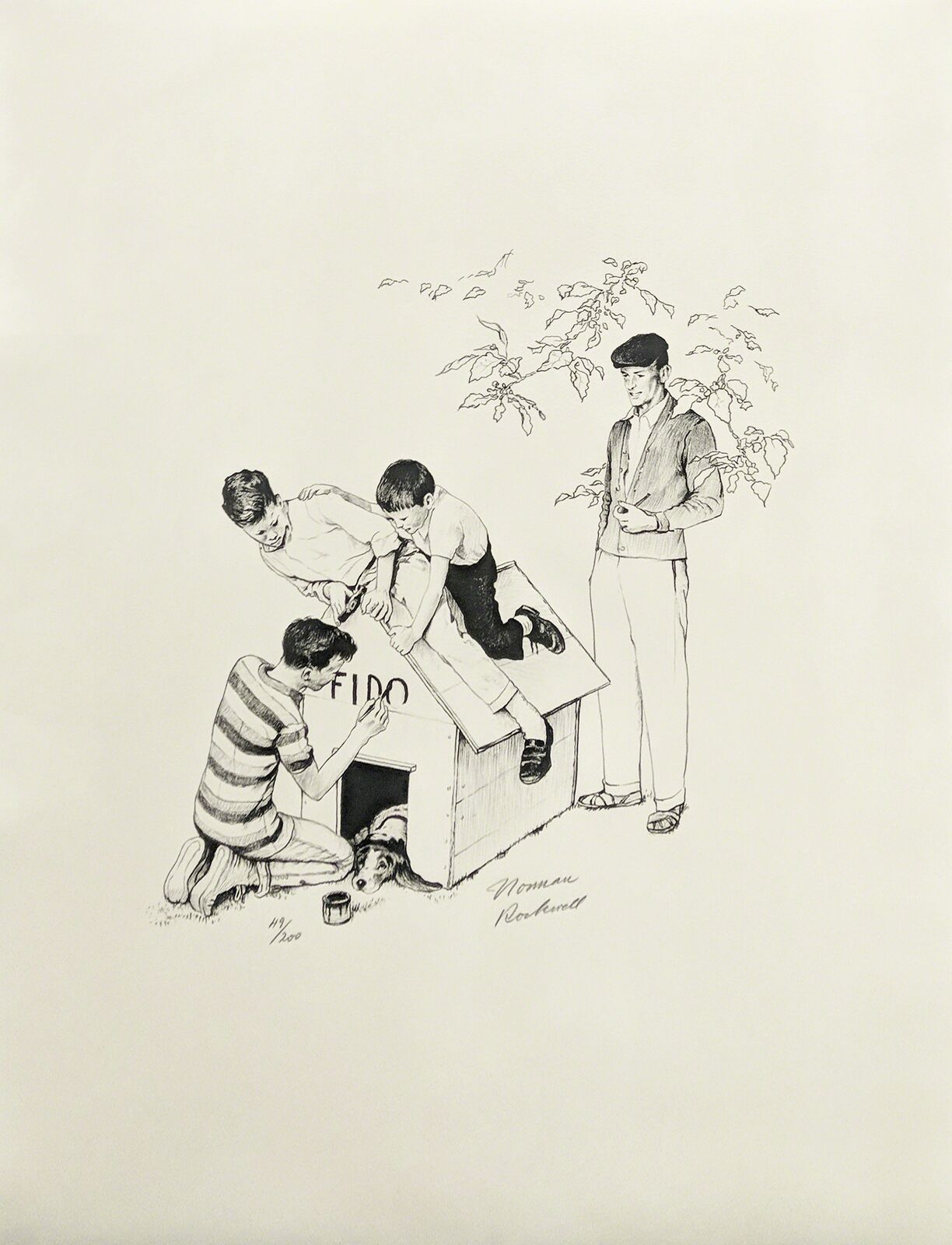FIDO'S HOUSE by Norman Rockwell, 1973