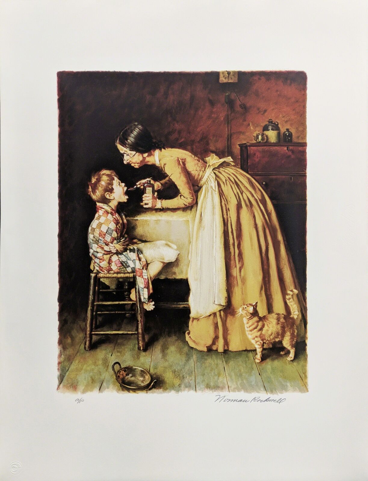 Artwork by Norman Rockwell, MEDICINE (TOM SAWYER PORTFOLIO), Made of Lithograph 