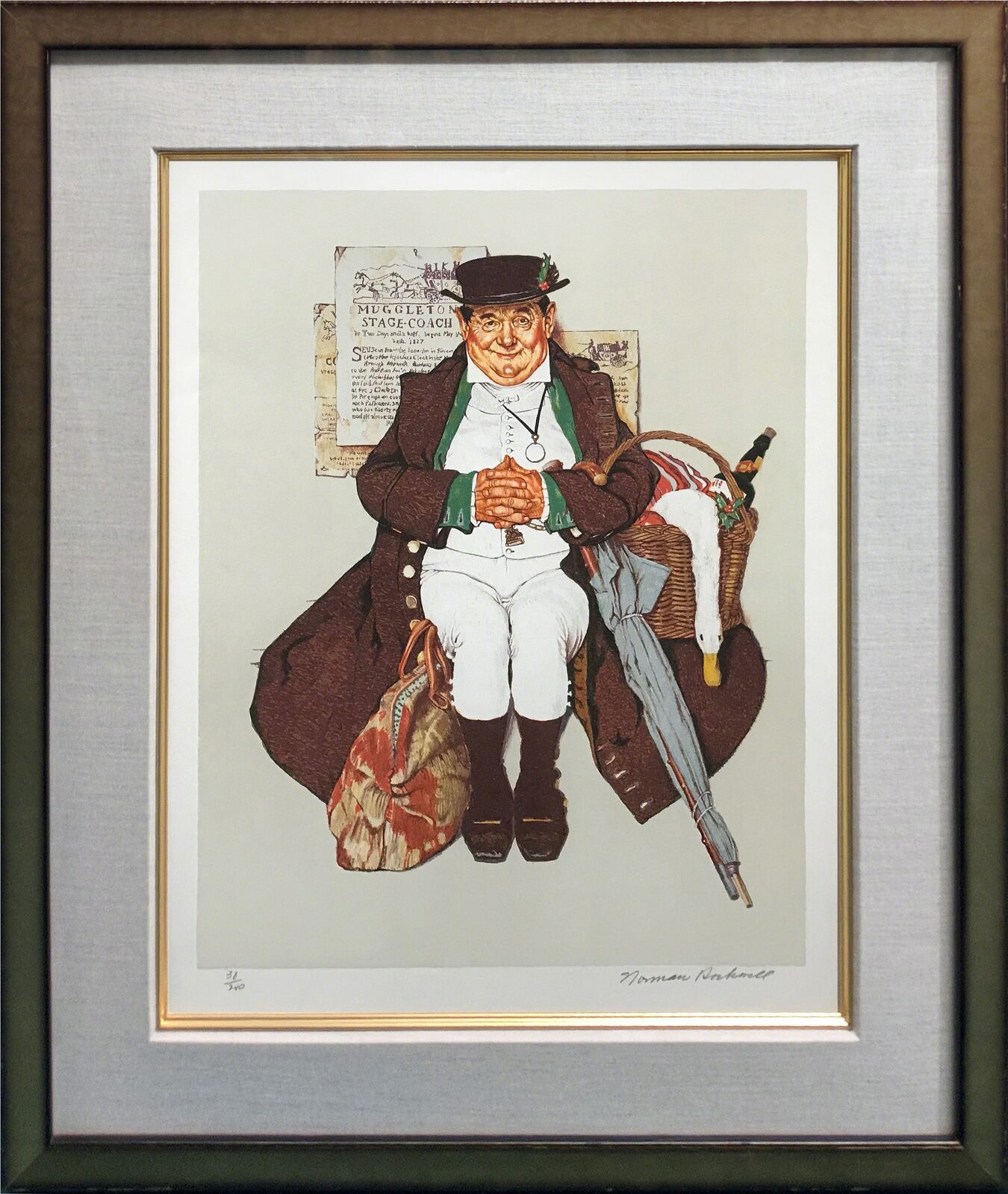 Artwork by Norman Rockwell, MUGGELTON'S STAGECOACH, Made of Lithograph 