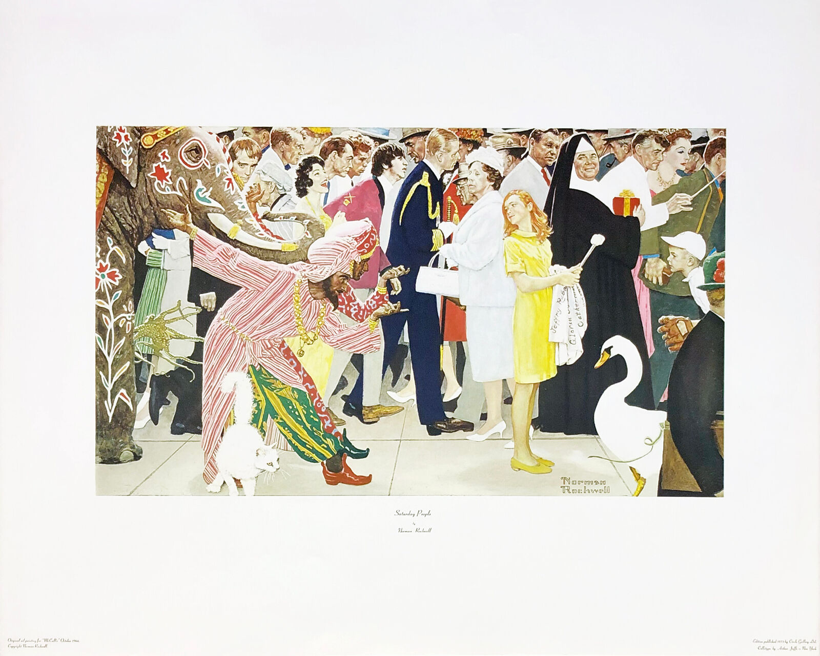 Artwork by Norman Rockwell, SATURDAY PEOPLE, Made of Collotype 